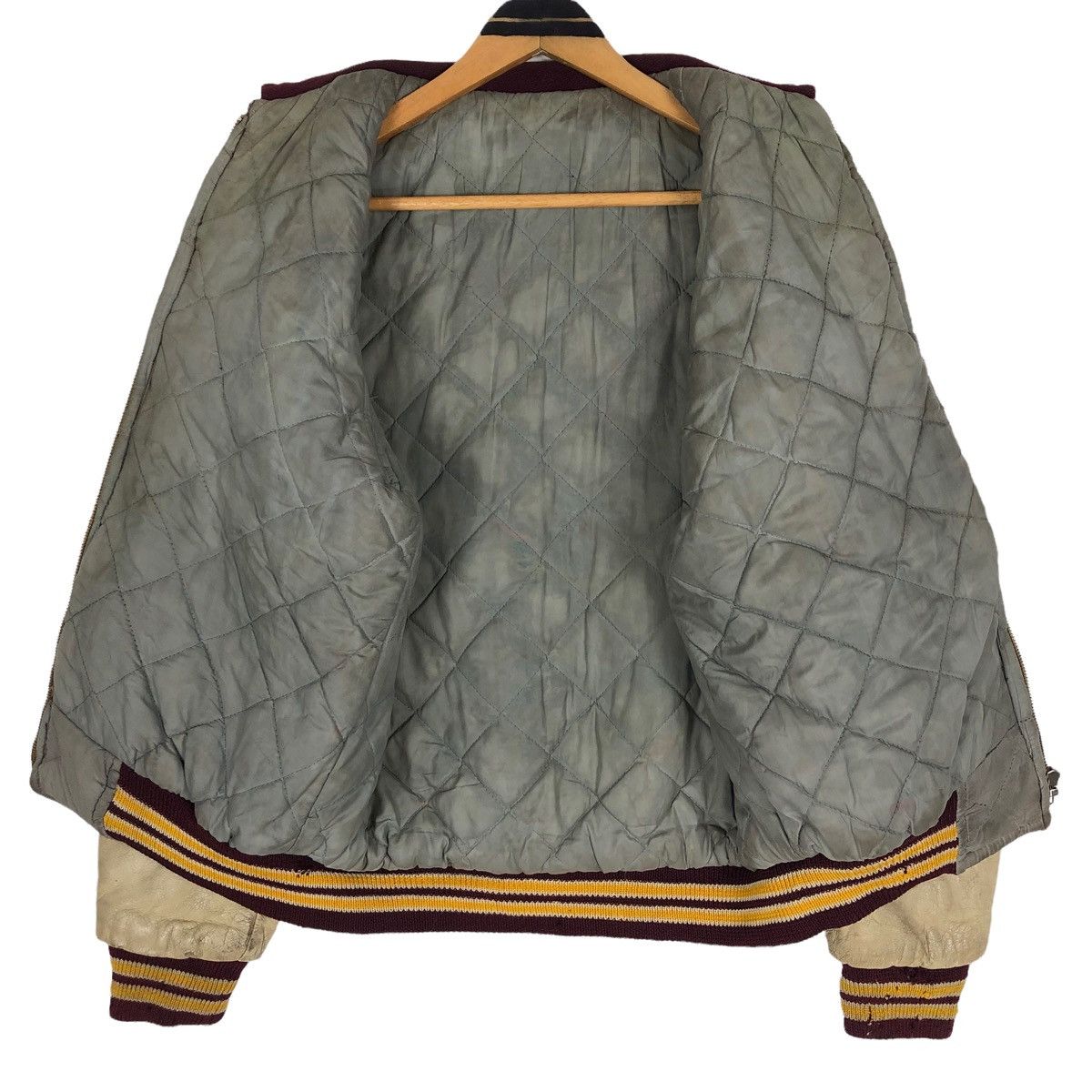 Leather Vintage 50s Loyola Academy Wool Leather Varsity Jacket Size US L / EU 52-54 / 3 - 9 Thumbnail
