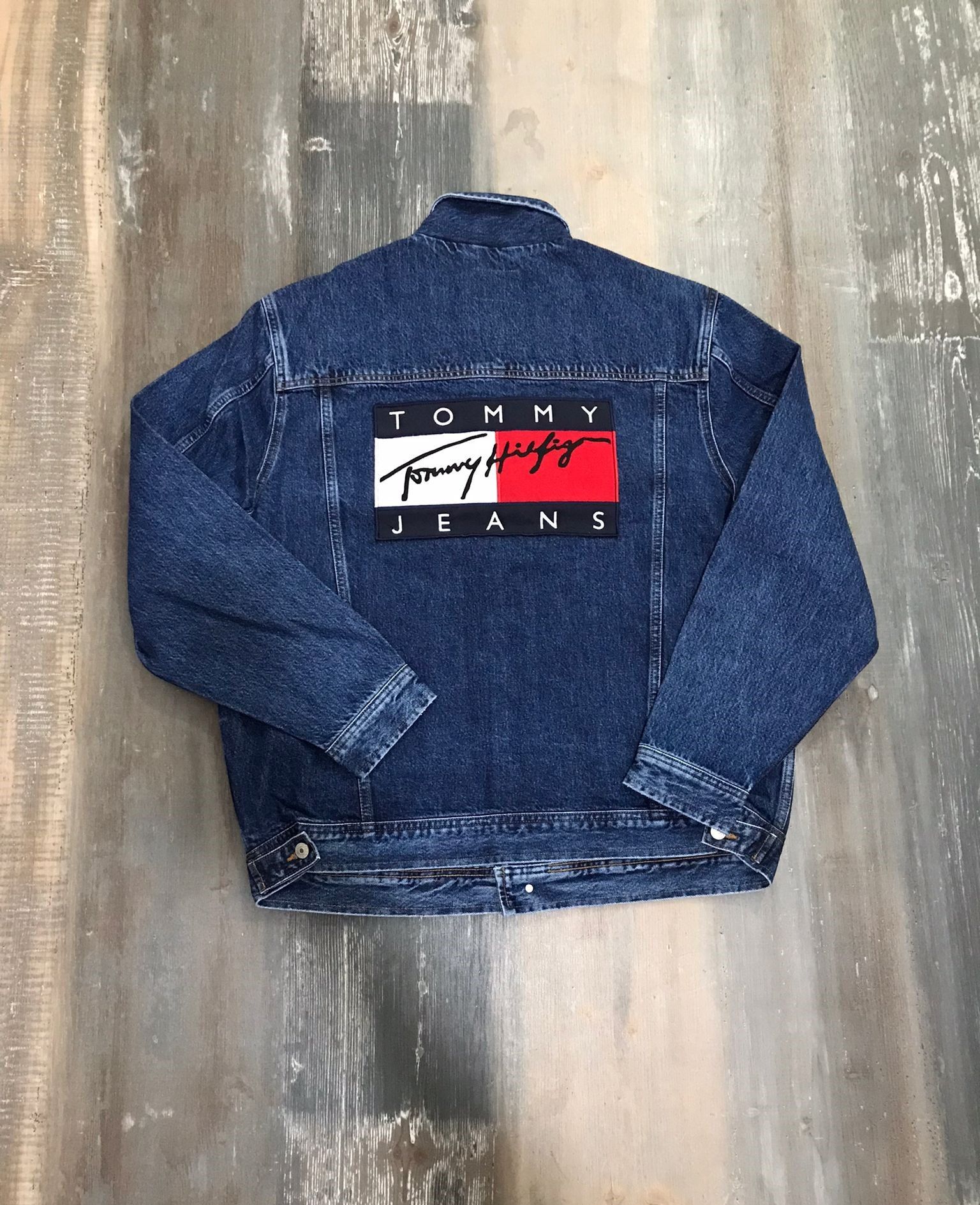 Tommy jeans logo denim shops jacket