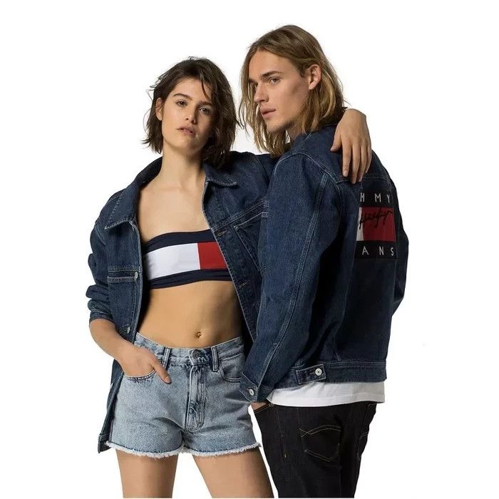 Tommy Hilfiger Tommy Hilfiger x Tommy Jeans 90s Unisex Denim Jacket Size US XL / EU 56 / 4 - 6 Thumbnail