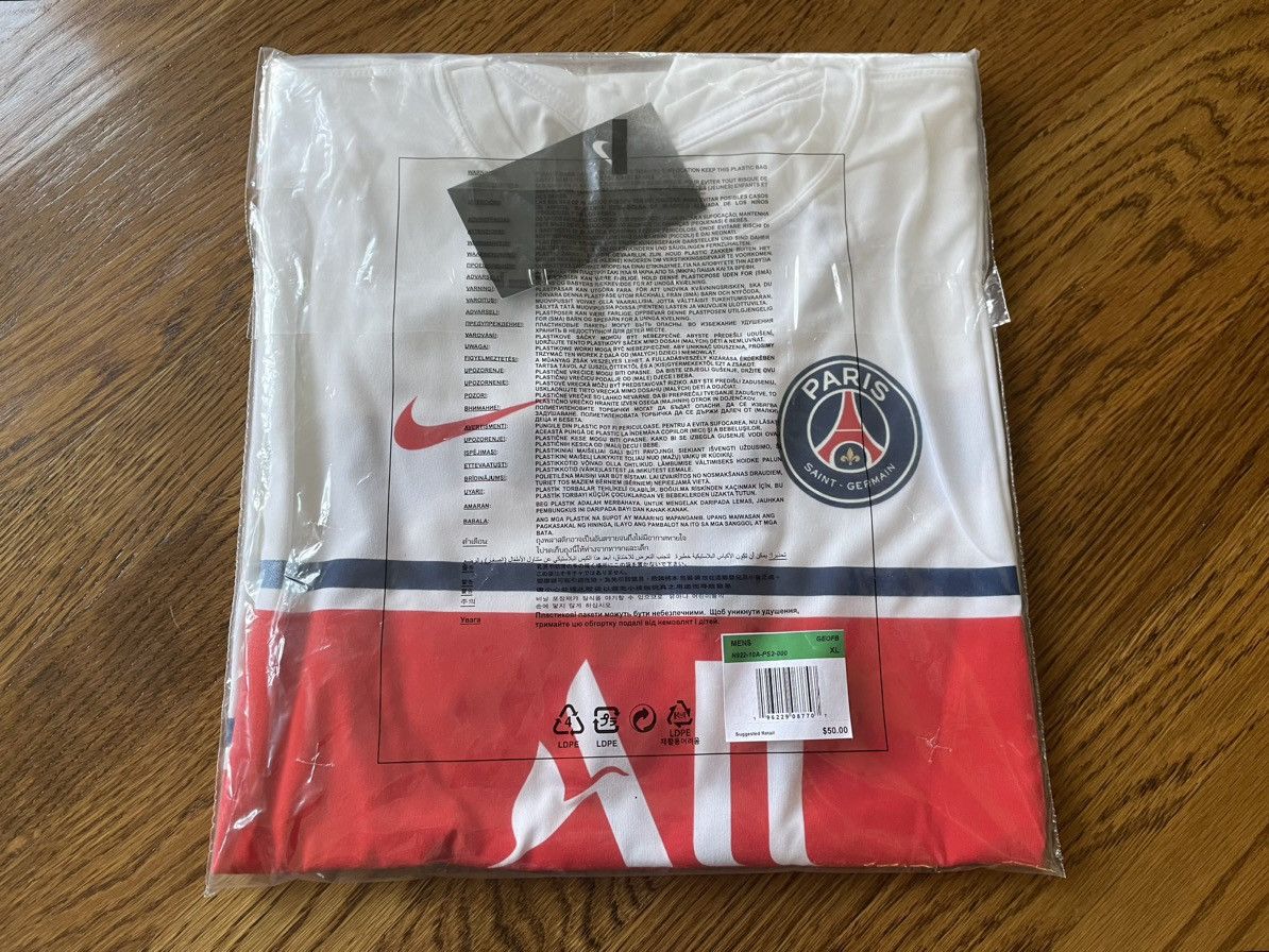 Nike XL Messi Paris Saint-Germain Shirt White Lionel Jersey Tee Size US XL / EU 56 / 4 - 3 Thumbnail