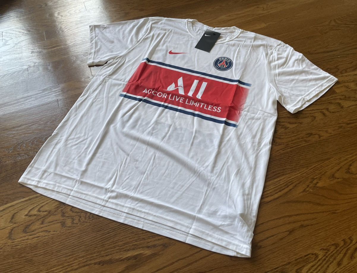 Nike XL Messi Paris Saint-Germain Shirt White Lionel Jersey Tee Size US XL / EU 56 / 4 - 5 Thumbnail