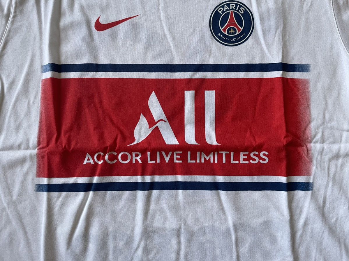Nike 2XL Messi Paris Saint-Germain Shirt White Lionel Jersey Tee Size US XXL / EU 58 / 5 - 3 Thumbnail