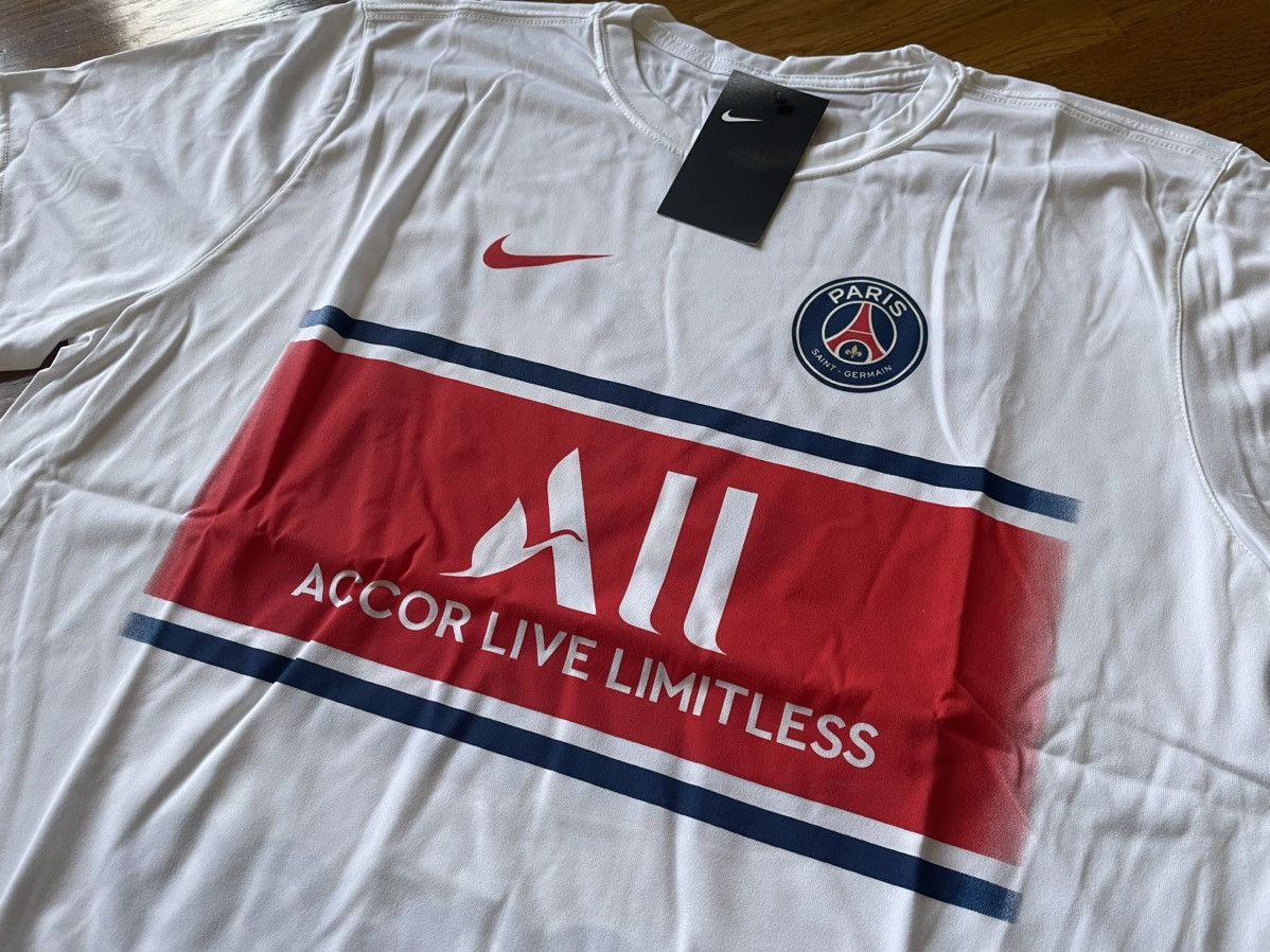 Nike 2XL Messi Paris Saint-Germain Shirt White Lionel Jersey Tee Size US XXL / EU 58 / 5 - 5 Thumbnail