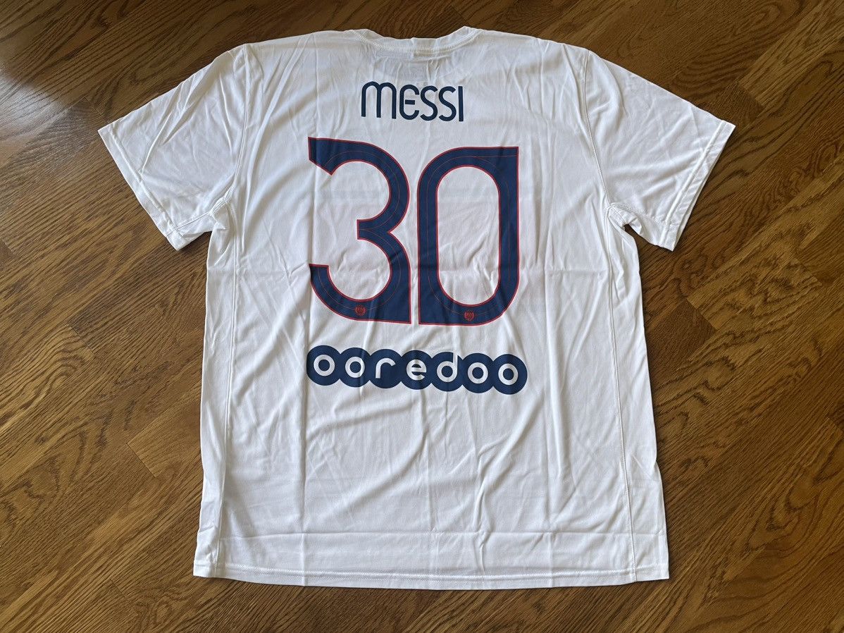 Nike 2XL Messi Paris Saint-Germain Shirt White Lionel Jersey Tee Size US XXL / EU 58 / 5 - 2 Thumbnail