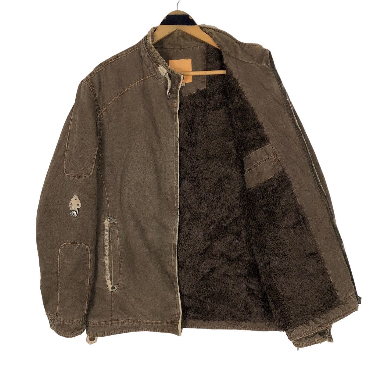 Vintage Vintage Soldzer Bomber Jacket Sherpa Lining Size US L / EU 52-54 / 3 - 11 Thumbnail