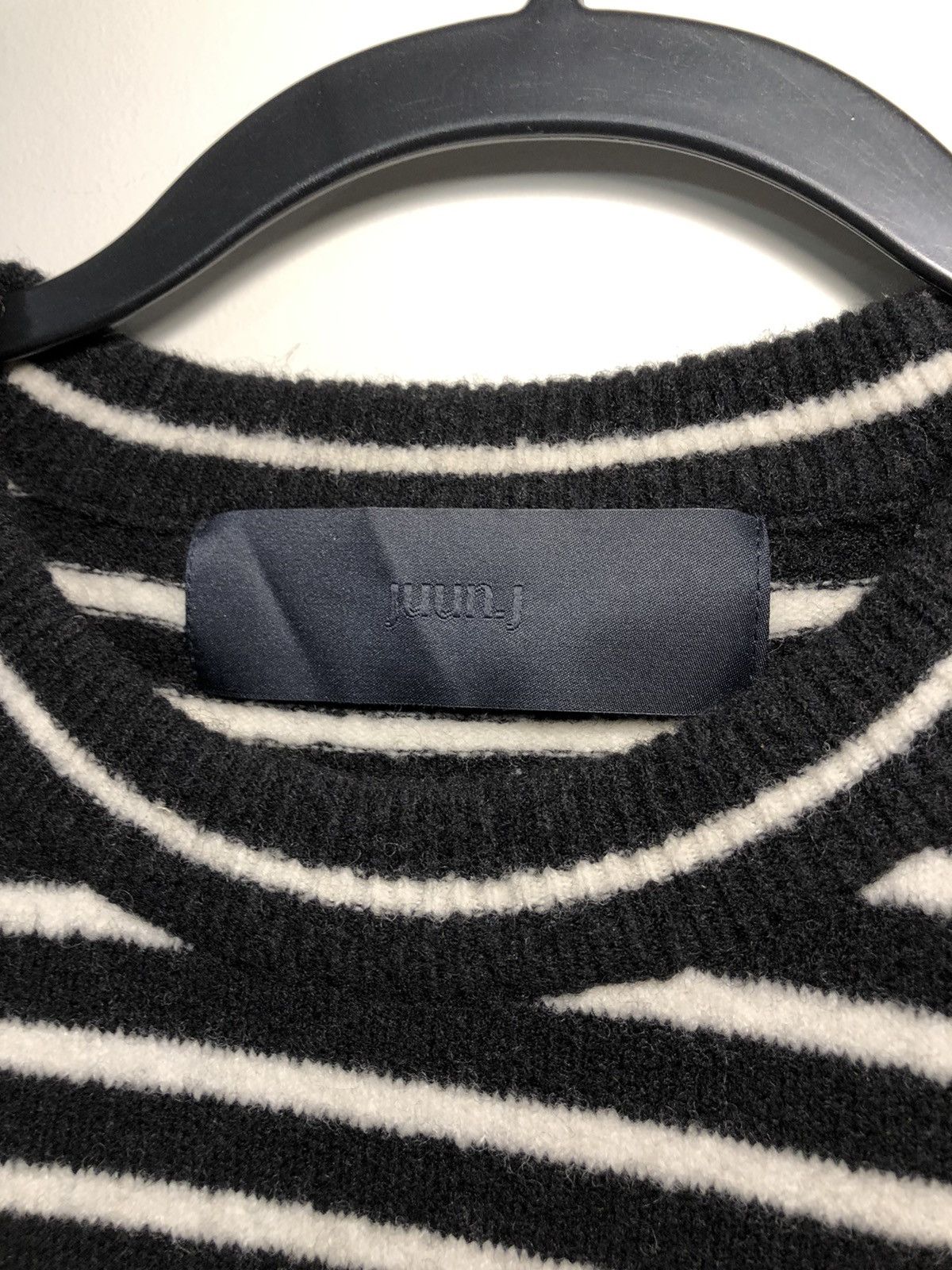 Juun.J Black and White Striped Oversized Sweater Size US S / EU 44-46 / 1 - 4 Thumbnail