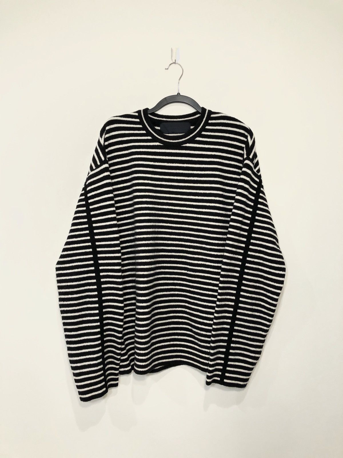 Juun.J Black and White Striped Oversized Sweater Size US S / EU 44-46 / 1 - 2 Thumbnail