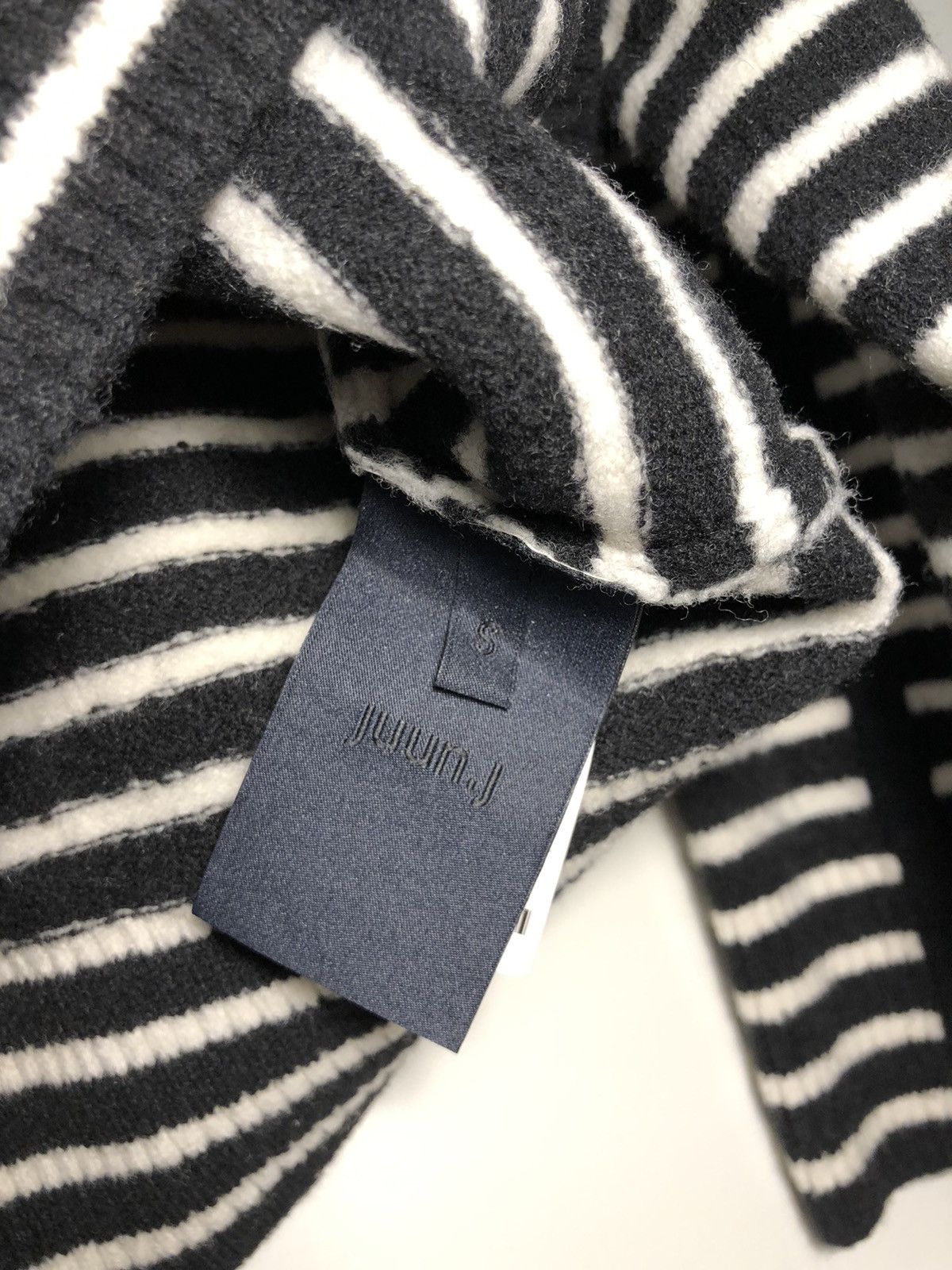 Juun.J Black and White Striped Oversized Sweater Size US S / EU 44-46 / 1 - 6 Thumbnail