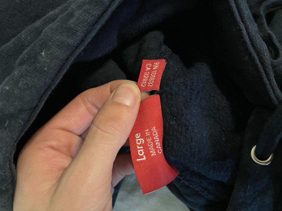Supreme Navy Box Logo Hoodie fw16