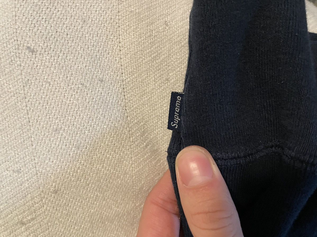 Supreme Navy Box Logo Hoodie fw16