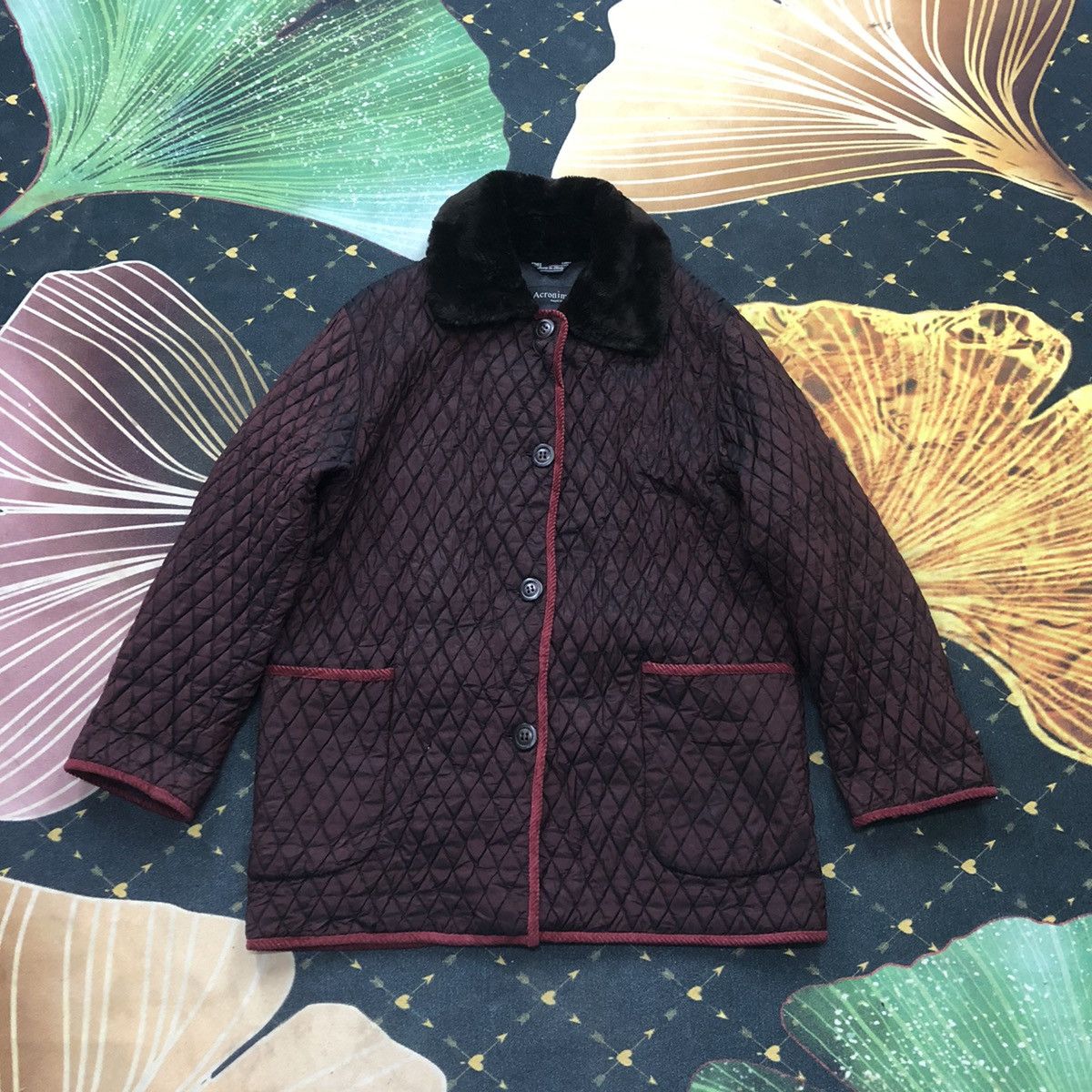 Vintage Acronimo Quilted Puffer Sherpa Jacket