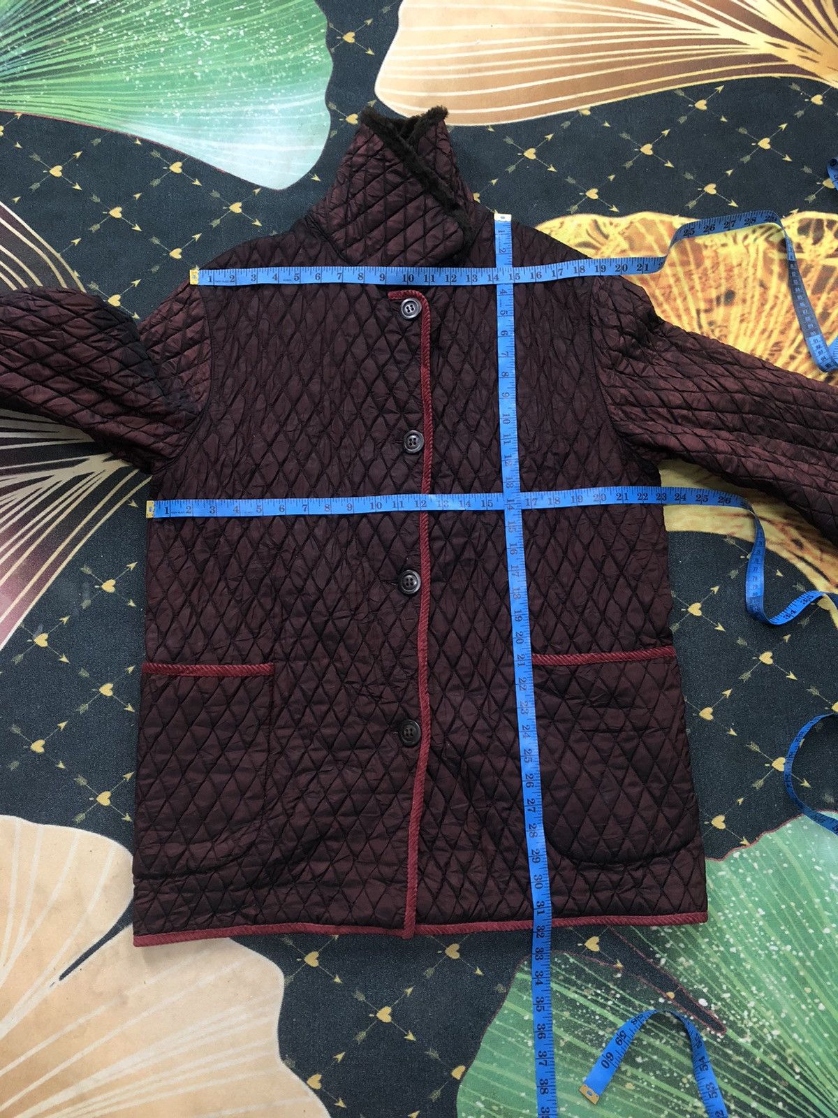 Vintage Acronimo Quilted Puffer Sherpa Jacket