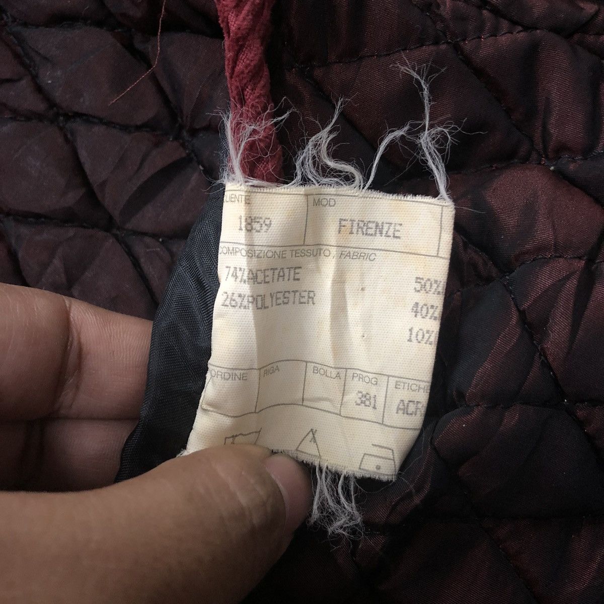 Vintage Acronimo Quilted Puffer Sherpa Jacket