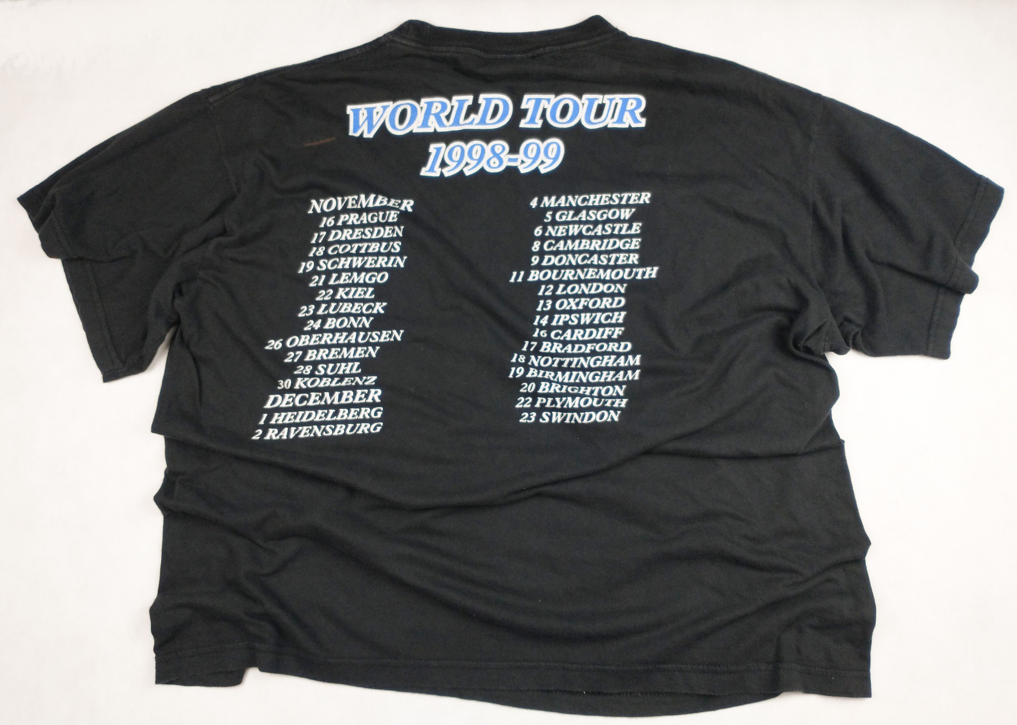 image of Band Tees x Rwd Redwood Vintage Status Quo 'it's Good To Tour' 1998 T-Shirt Size L in Black, Men's