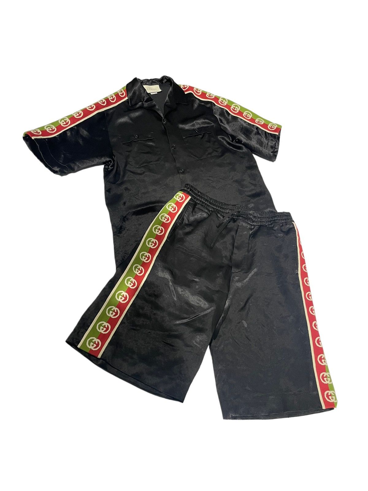 Gucci Gucci Satin Set shirt & shirt Size US M / EU 48-50 / 2 - 2 Thumbnail