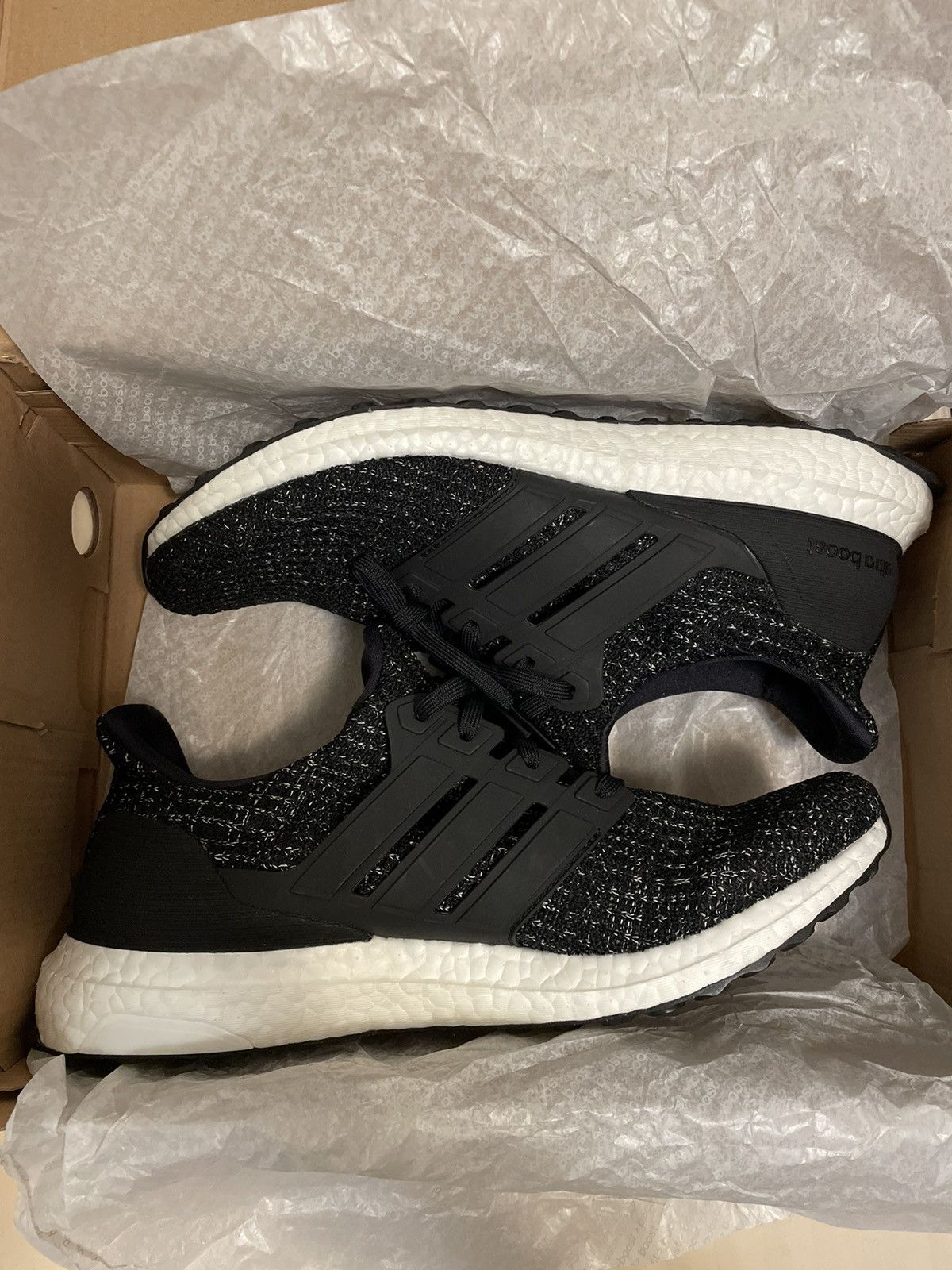 Adidas 🔥Brand New🔥Ultra Boost 4.0 Black White Speckle Size US 9 / EU 42 - 1 Thumbnail