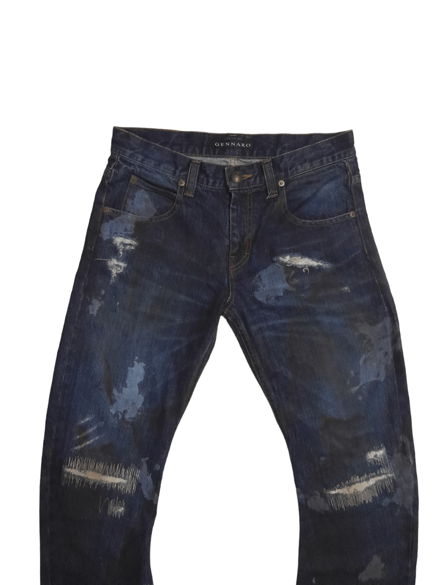 Other Gennaro Limited Distressed Denim Japan (E720) Size US 31 - 2 Thumbnail