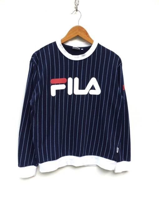 🔥Fila Big Logo Striped Sweatshirt