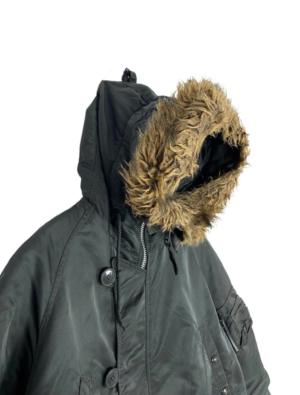 Alpha Industries Rare‼️ Alpha Industries Snorkel Parka Fur Hoodie Size US L / EU 52-54 / 3 - 7 Thumbnail