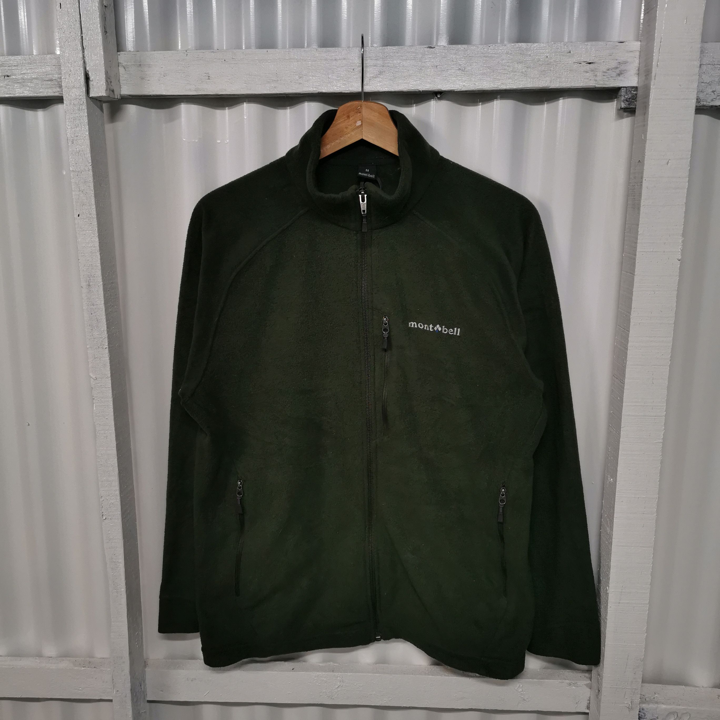 image of Stealsvintage Pile Fleece Montbell Climaplus Sweaters in Dark Green, Men's (Size Medium)