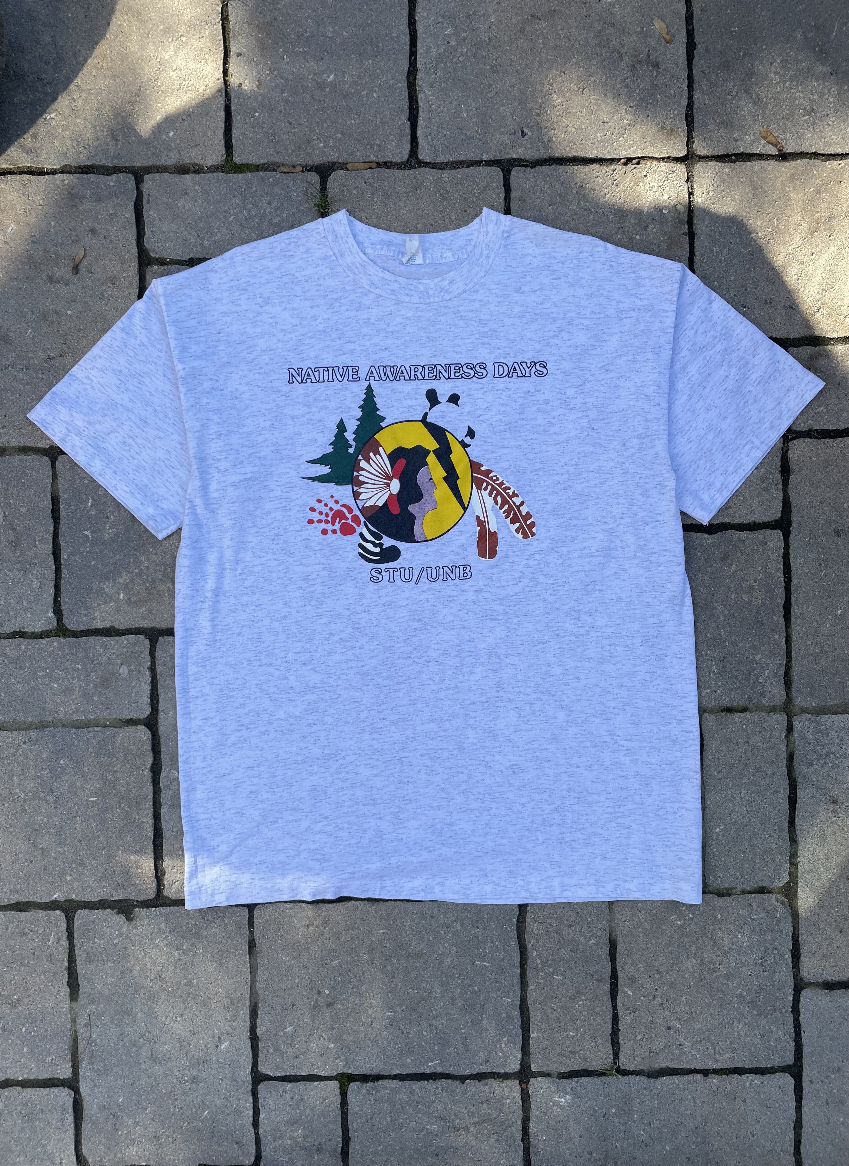 Vintage Single Stitch "Native Awareness Days" T-Shirt Size US XL / EU 56 / 4 - 1 Thumbnail