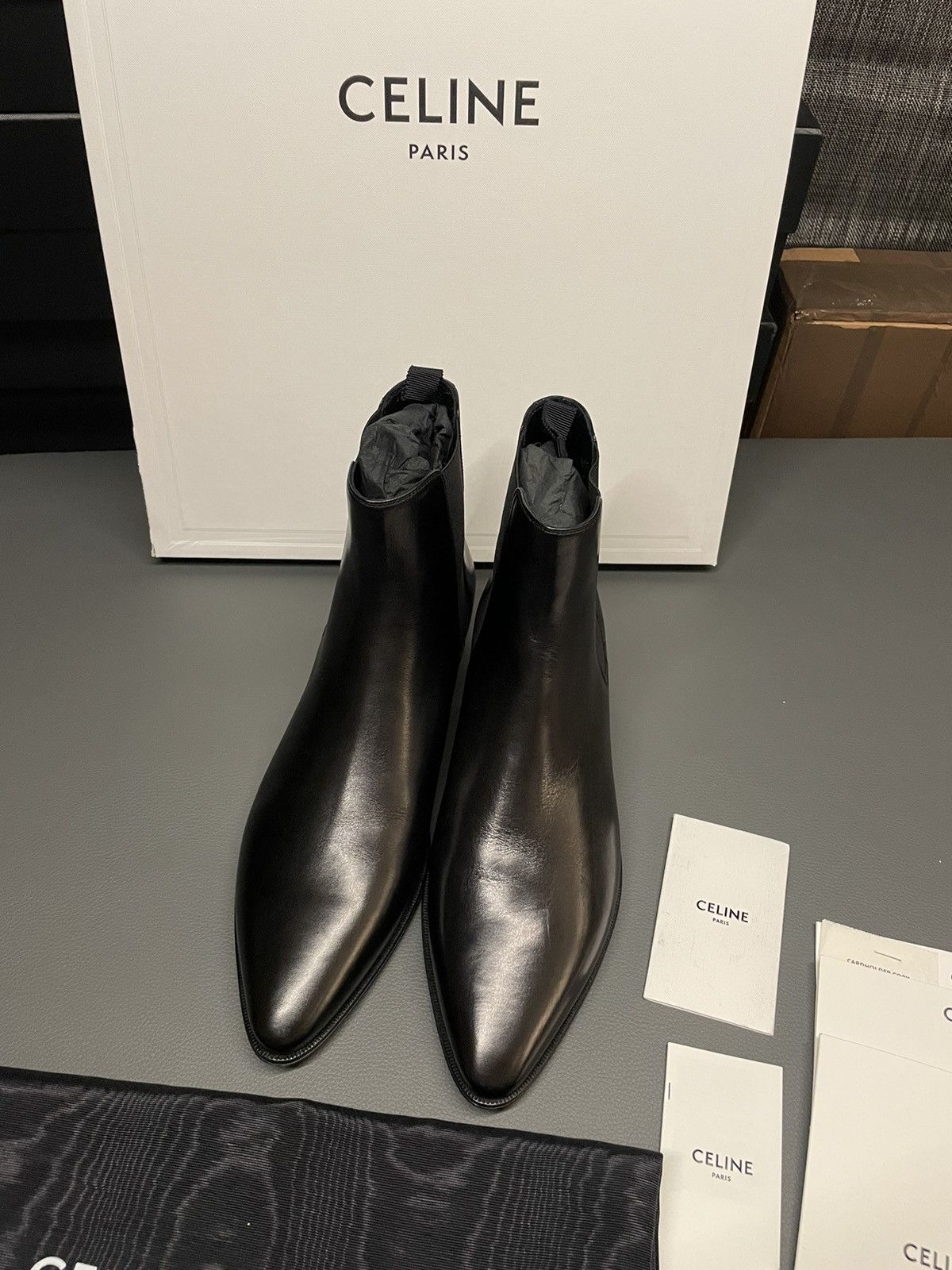 Celine × Hedi Slimane Super Runway Brand NEW Celine by Hedi Slimane Boots Size US 8 / EU 41 - 19 Thumbnail