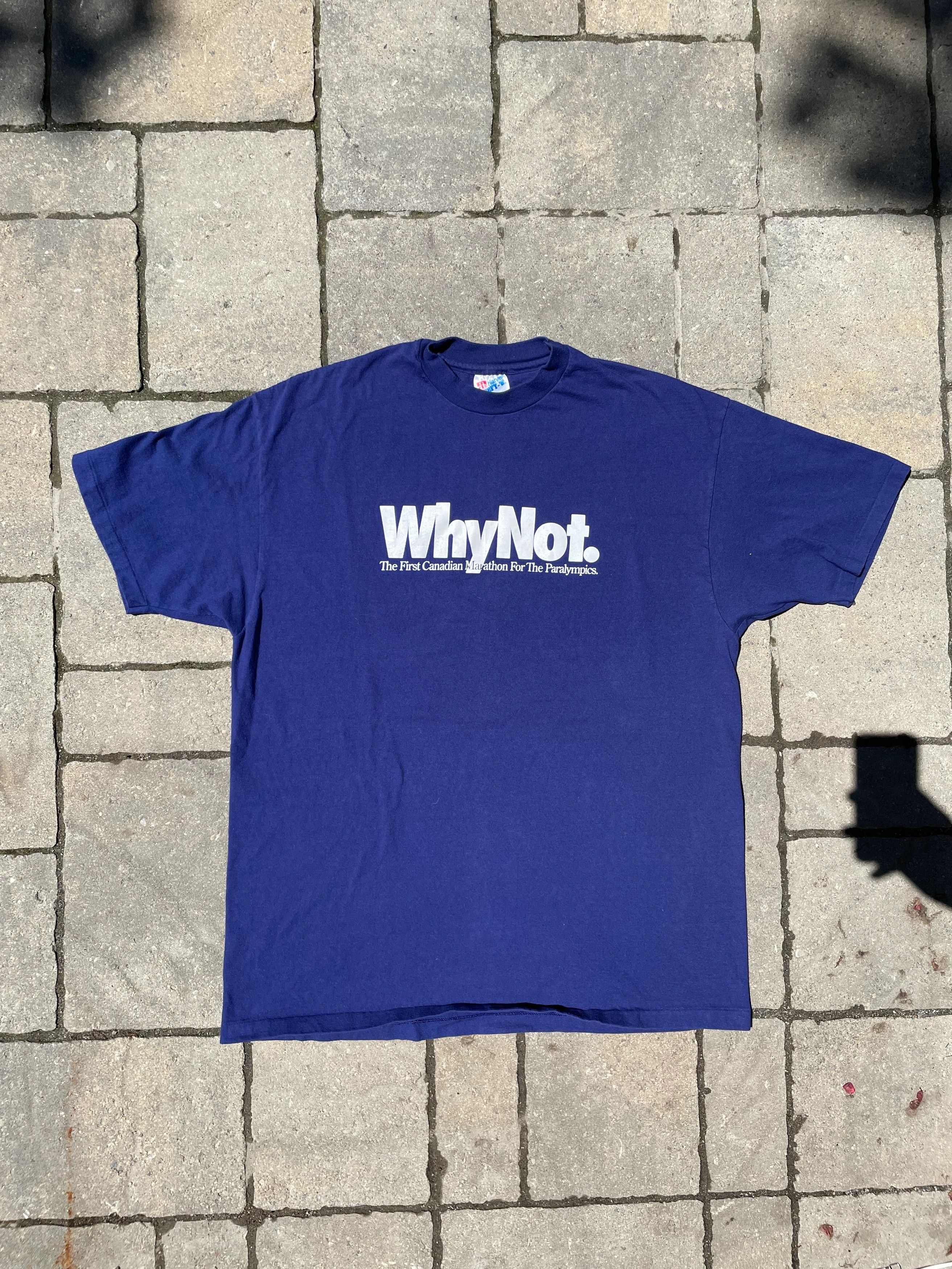 Hanes × Vintage 1996 Single Stitch "WhyNot" Paralympics Tee Size US XL / EU 56 / 4 - 1 Thumbnail