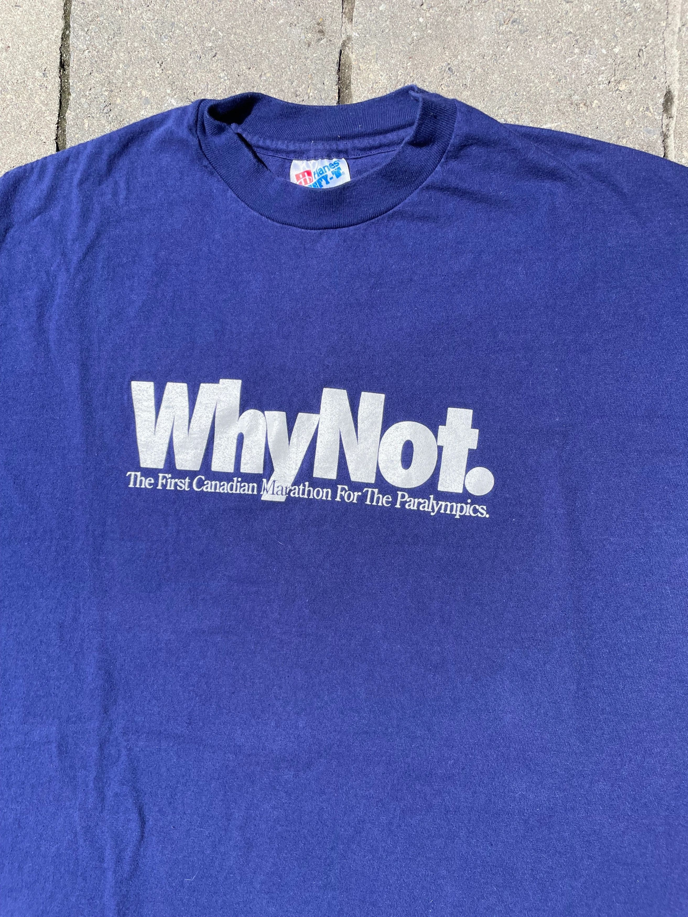 Hanes × Vintage 1996 Single Stitch "WhyNot" Paralympics Tee Size US XL / EU 56 / 4 - 2 Thumbnail
