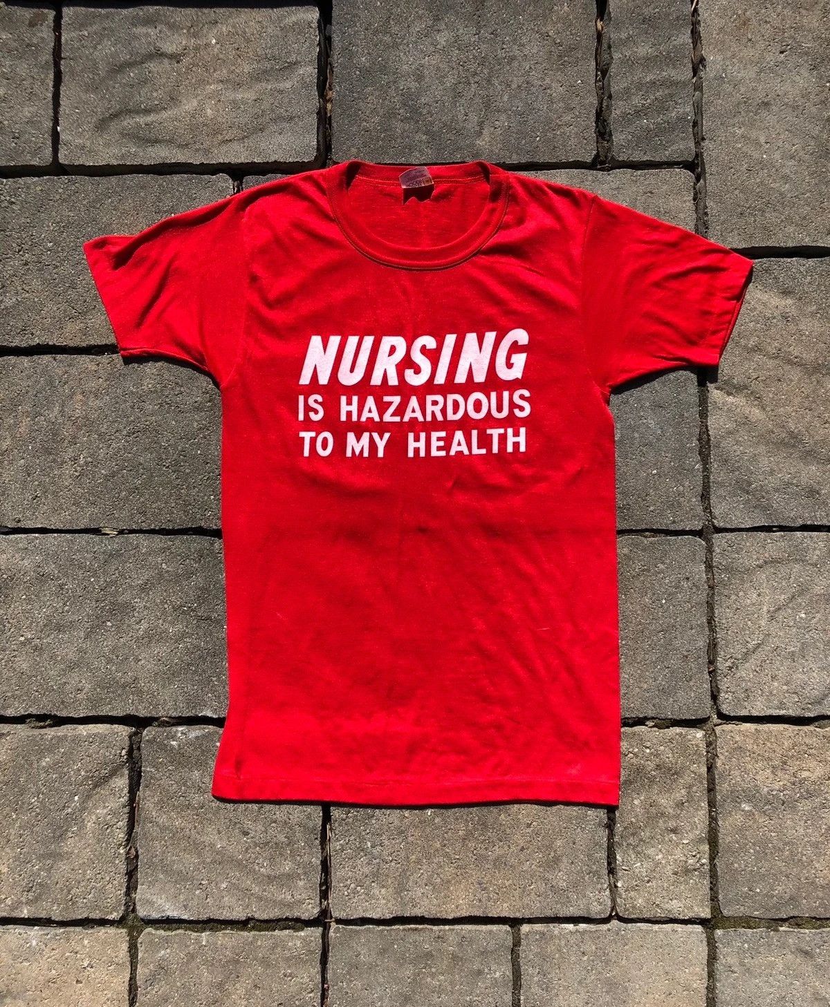 Vintage Single Stitch "Nursing" Tee Size US M / EU 48-50 / 2 - 1 Thumbnail