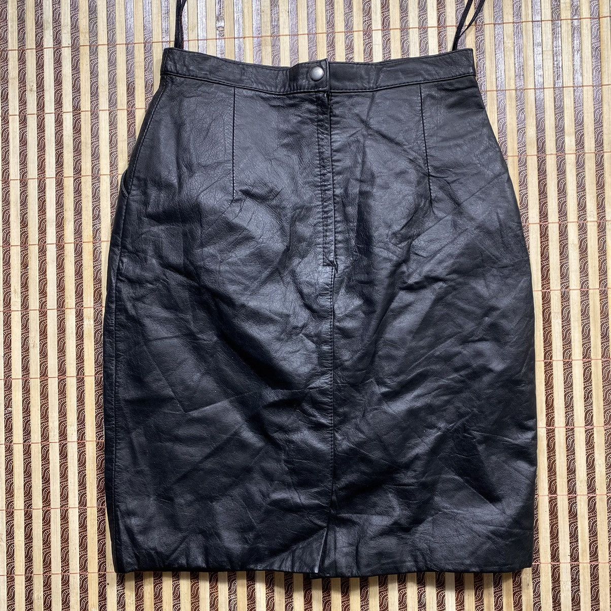 Genuine Leather Women Genuine Leather Midi Skirt Size 26" / US 2 / IT 38 - 2 Thumbnail