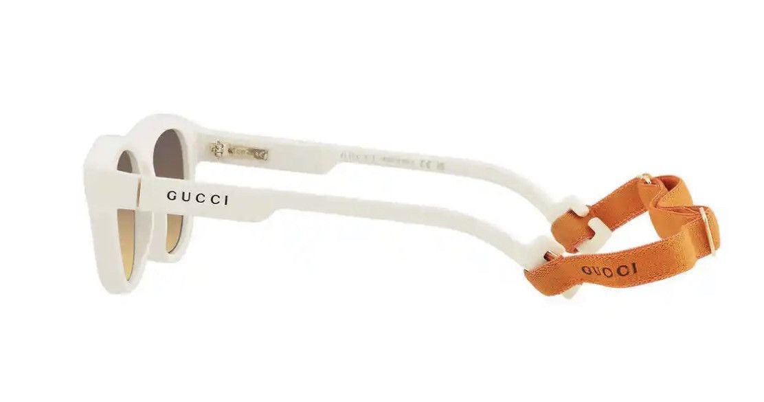 Gucci Gucci Brown Oval Mens Ivory white Sunglasses Rainbow lenses Size ONE SIZE - 2 Thumbnail