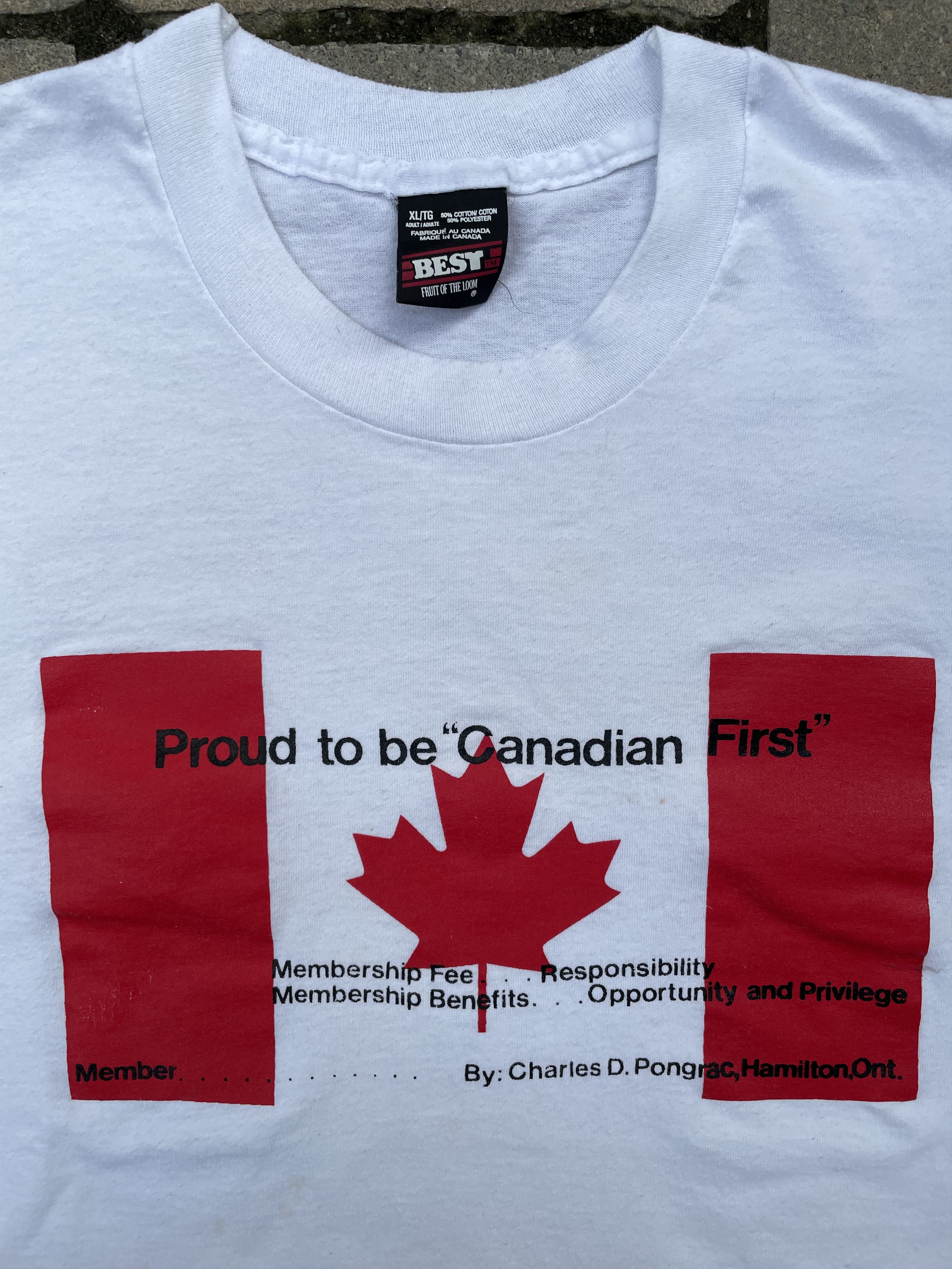 Fruit Of The Loom × Vintage Single Stitch "Canadian Pride" Tee Size US XL / EU 56 / 4 - 2 Thumbnail