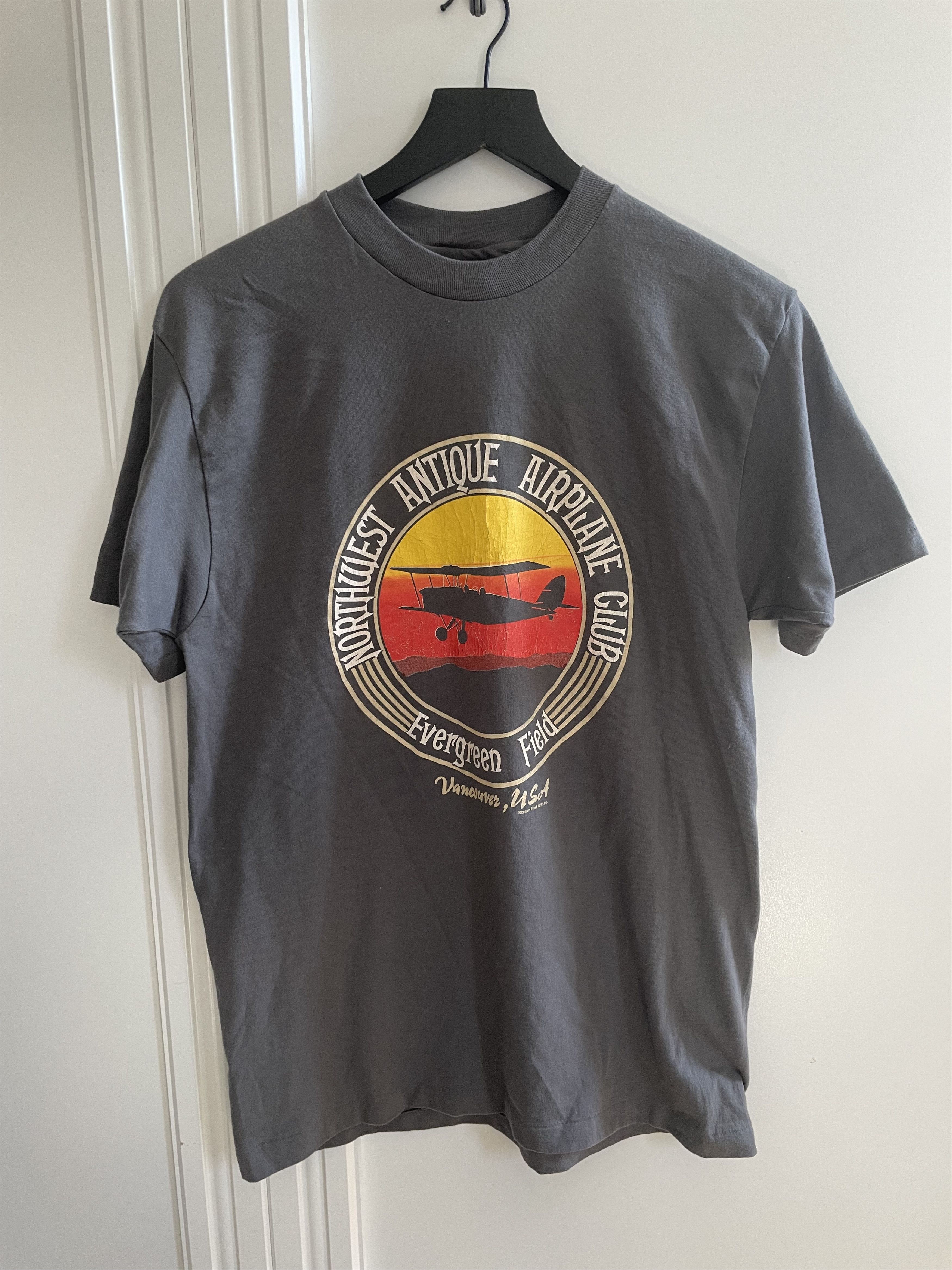 Hanes × Vintage Single Stitch Airplane Club Tee Size US L / EU 52-54 / 3 - 1 Thumbnail