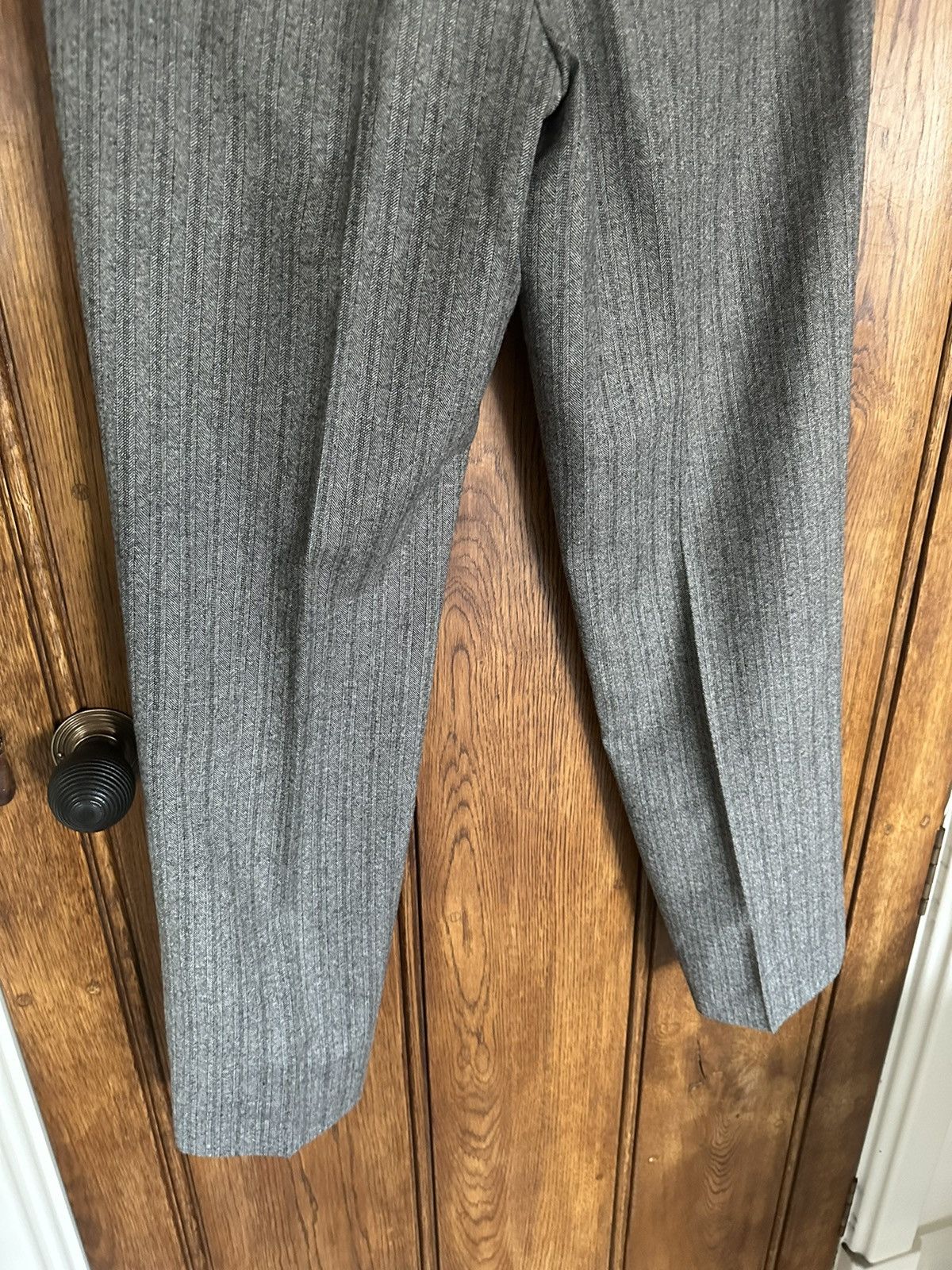 Saint Laurent Paris FW18 Saint Laurent houndstooth pinstripe grey trousers BNWOT Size 38R - 19 Thumbnail
