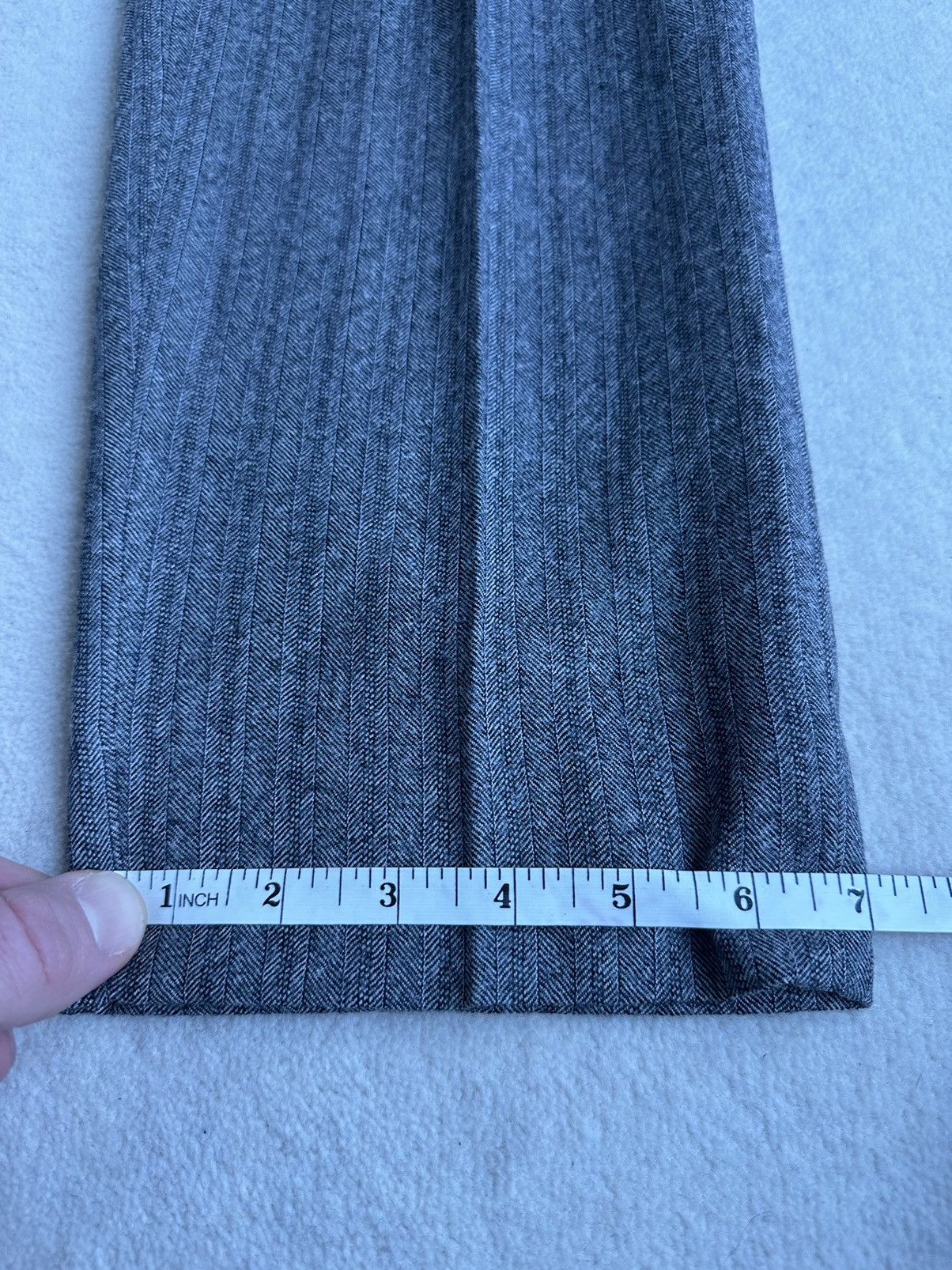 Saint Laurent Paris FW18 Saint Laurent houndstooth pinstripe grey trousers BNWOT Size 38R - 9 Thumbnail