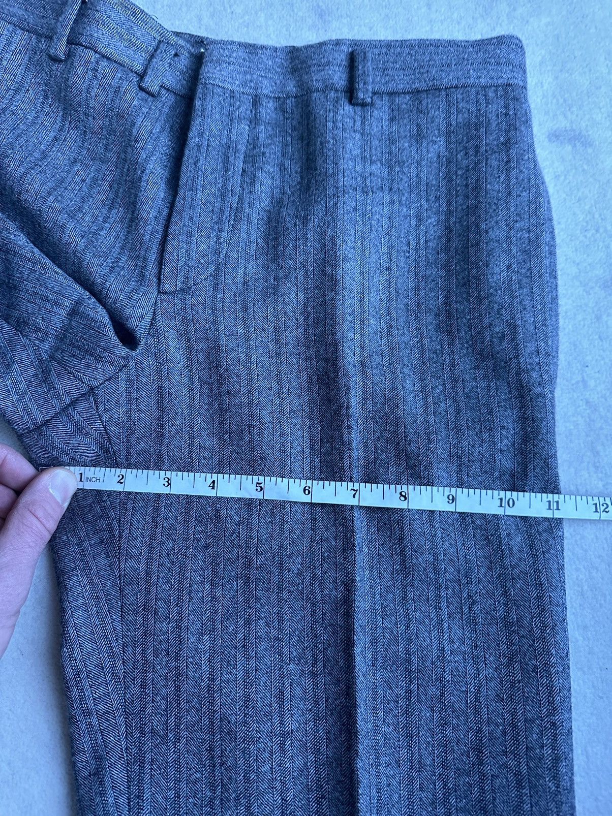 Saint Laurent Paris FW18 Saint Laurent houndstooth pinstripe grey trousers BNWOT Size 38R - 7 Thumbnail