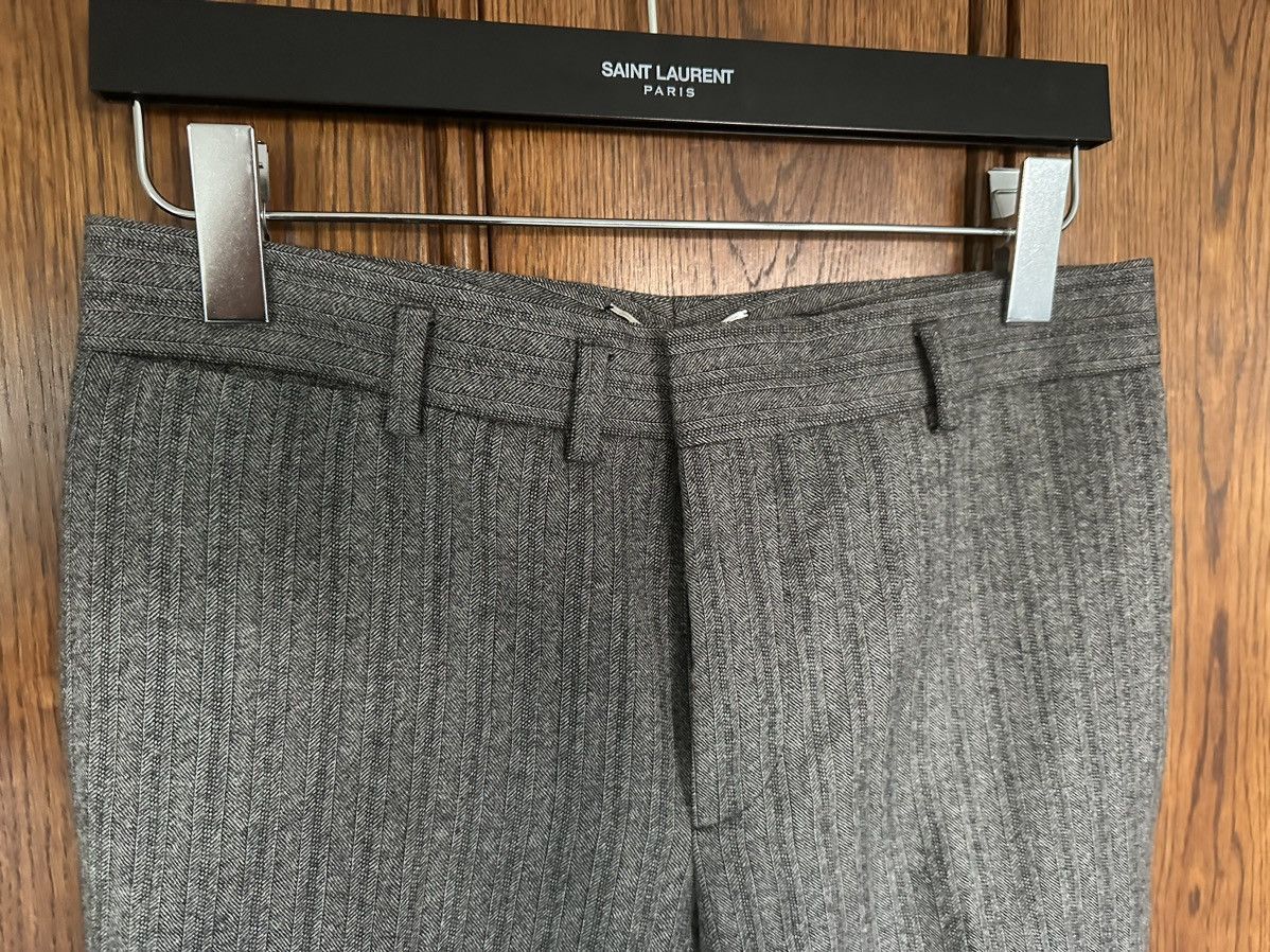 Saint Laurent Paris FW18 Saint Laurent houndstooth pinstripe grey trousers BNWOT Size 38R - 2 Thumbnail