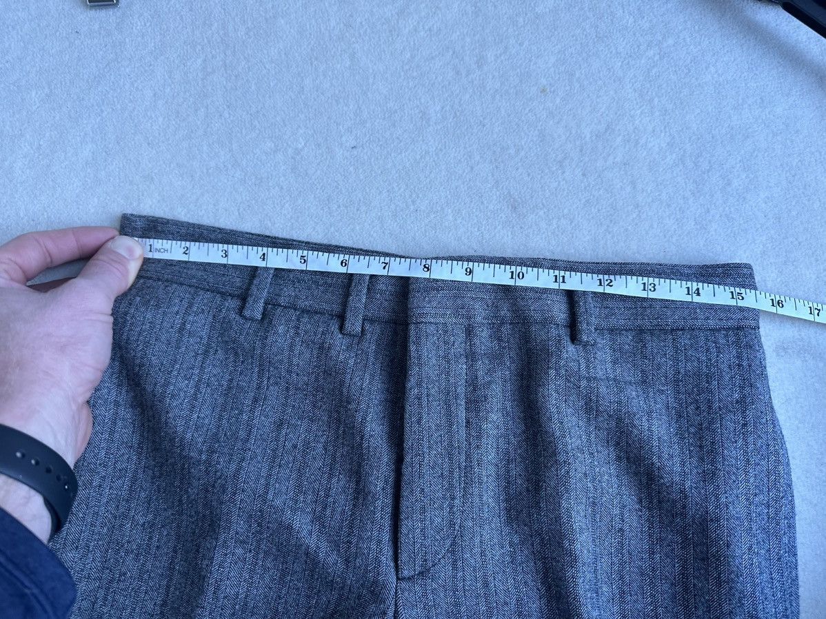 Saint Laurent Paris FW18 Saint Laurent houndstooth pinstripe grey trousers BNWOT Size 38R - 3 Thumbnail