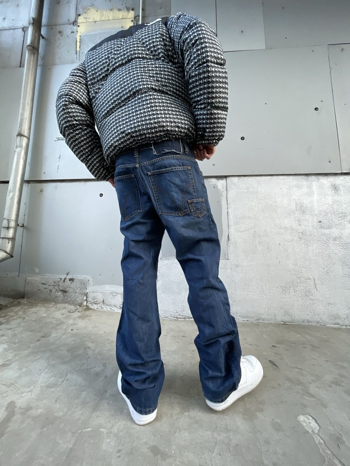image of Dolce Gabbana x Vintage Dolce&gabbana Magic Jeans Rap Fit Stacked in Blue, Men's (Size 35)