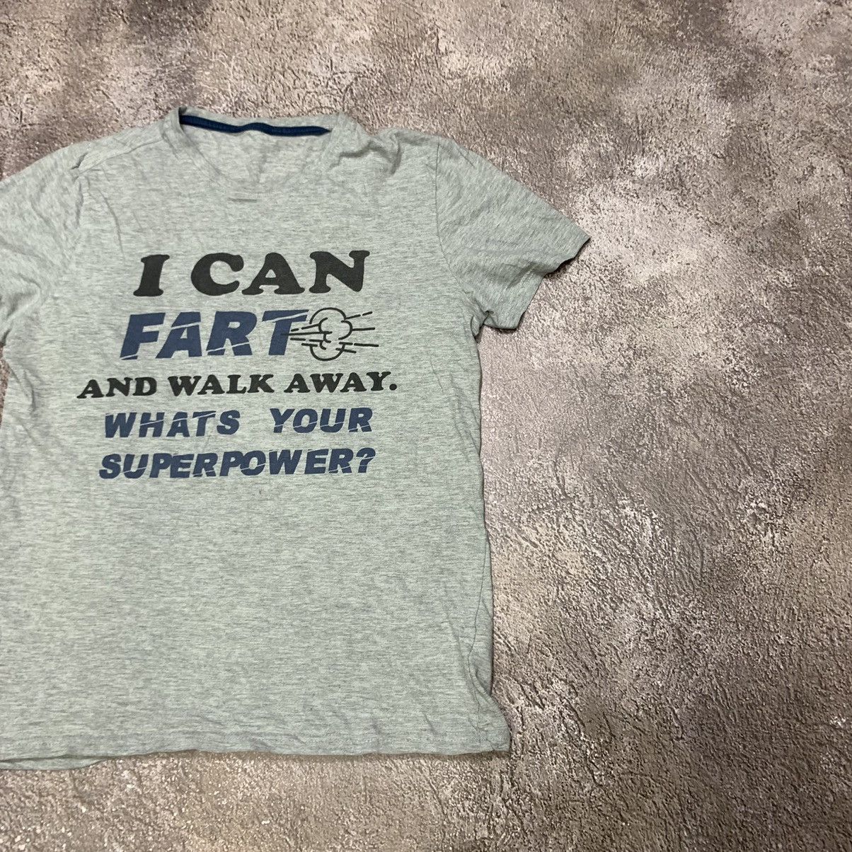 Vintage Vintage 90s Graphic Tee Humor Fart Away Skate Streetwear M Size US M / EU 48-50 / 2 - 2 Thumbnail