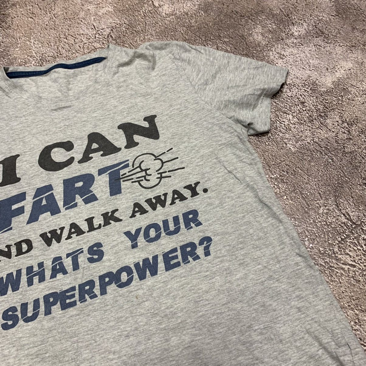 Vintage Vintage 90s Graphic Tee Humor Fart Away Skate Streetwear M Size US M / EU 48-50 / 2 - 5 Thumbnail