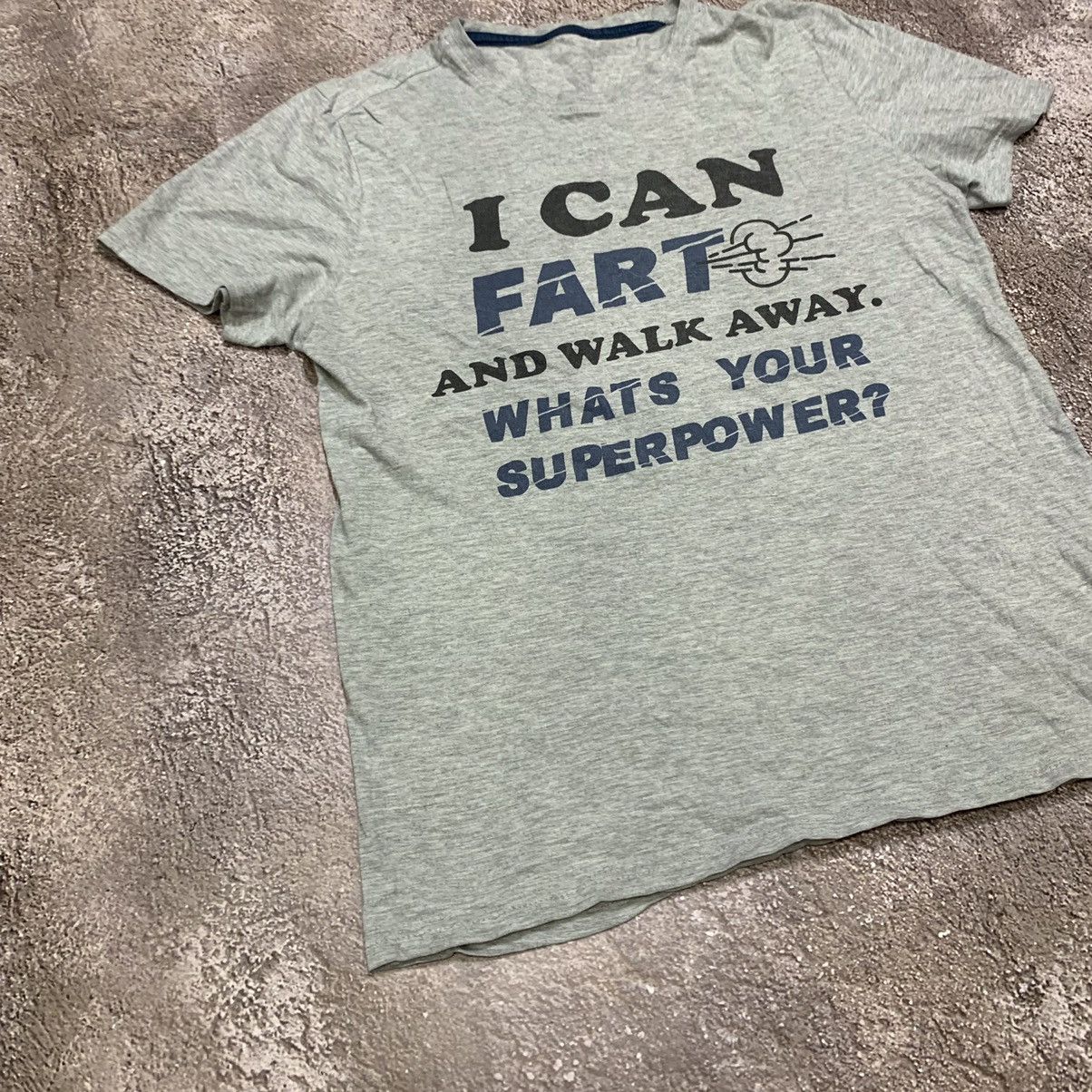 Vintage Vintage 90s Graphic Tee Humor Fart Away Skate Streetwear M Size US M / EU 48-50 / 2 - 3 Thumbnail