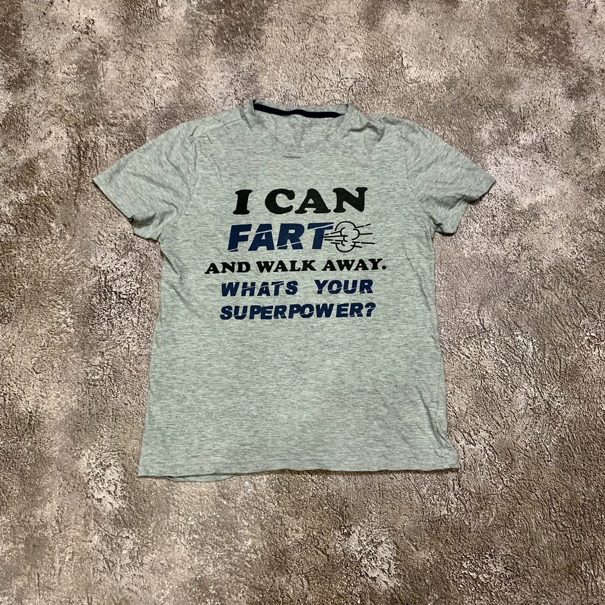 Vintage Vintage 90s Graphic Tee Humor Fart Away Skate Streetwear M Size US M / EU 48-50 / 2 - 1 Thumbnail