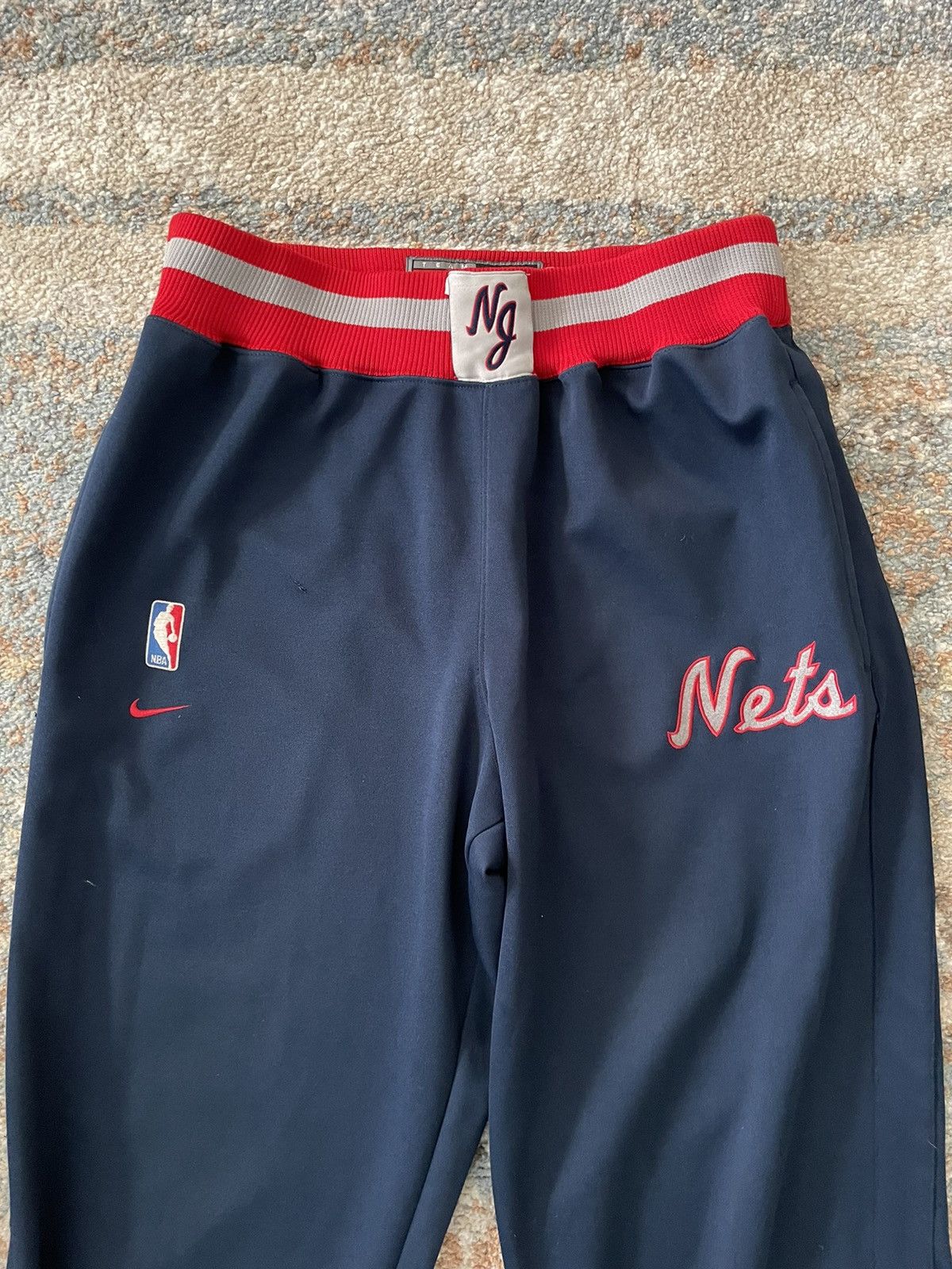 NBA × Nike × Vintage VTG Nike 2004 New Jersey Nets Sweatpants Breakaway Rare Size US 32 / EU 48 - 3 Thumbnail