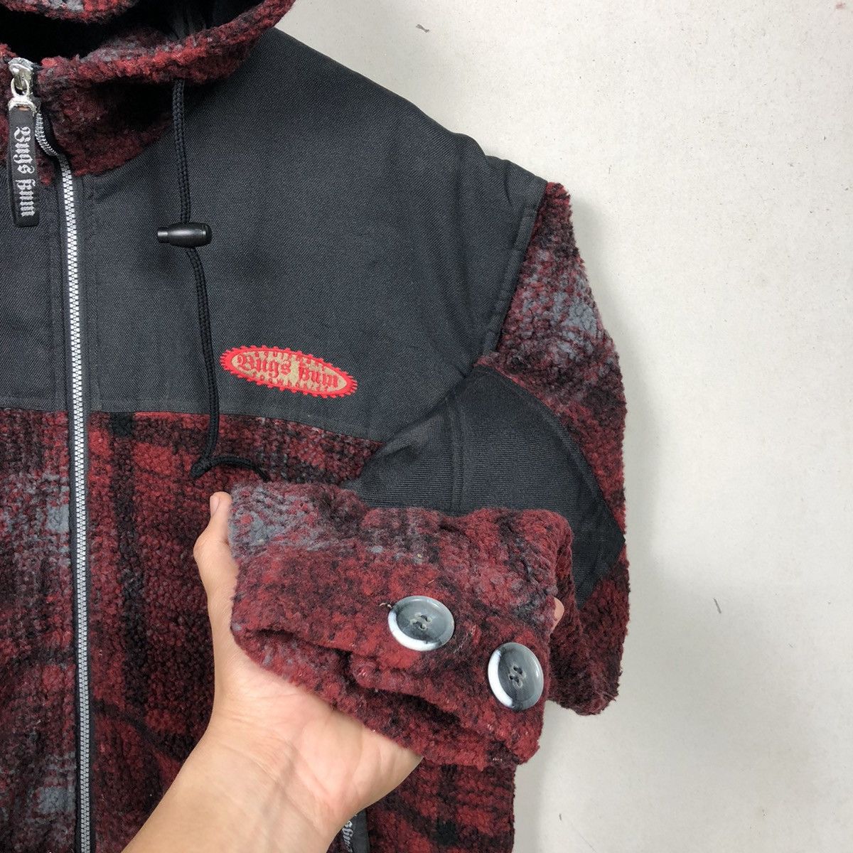 14th Addiction × Japanese Brand 2000s Bugs Bum Snowboard Fur Wool Jacket Size US L / EU 52-54 / 3 - 6 Thumbnail