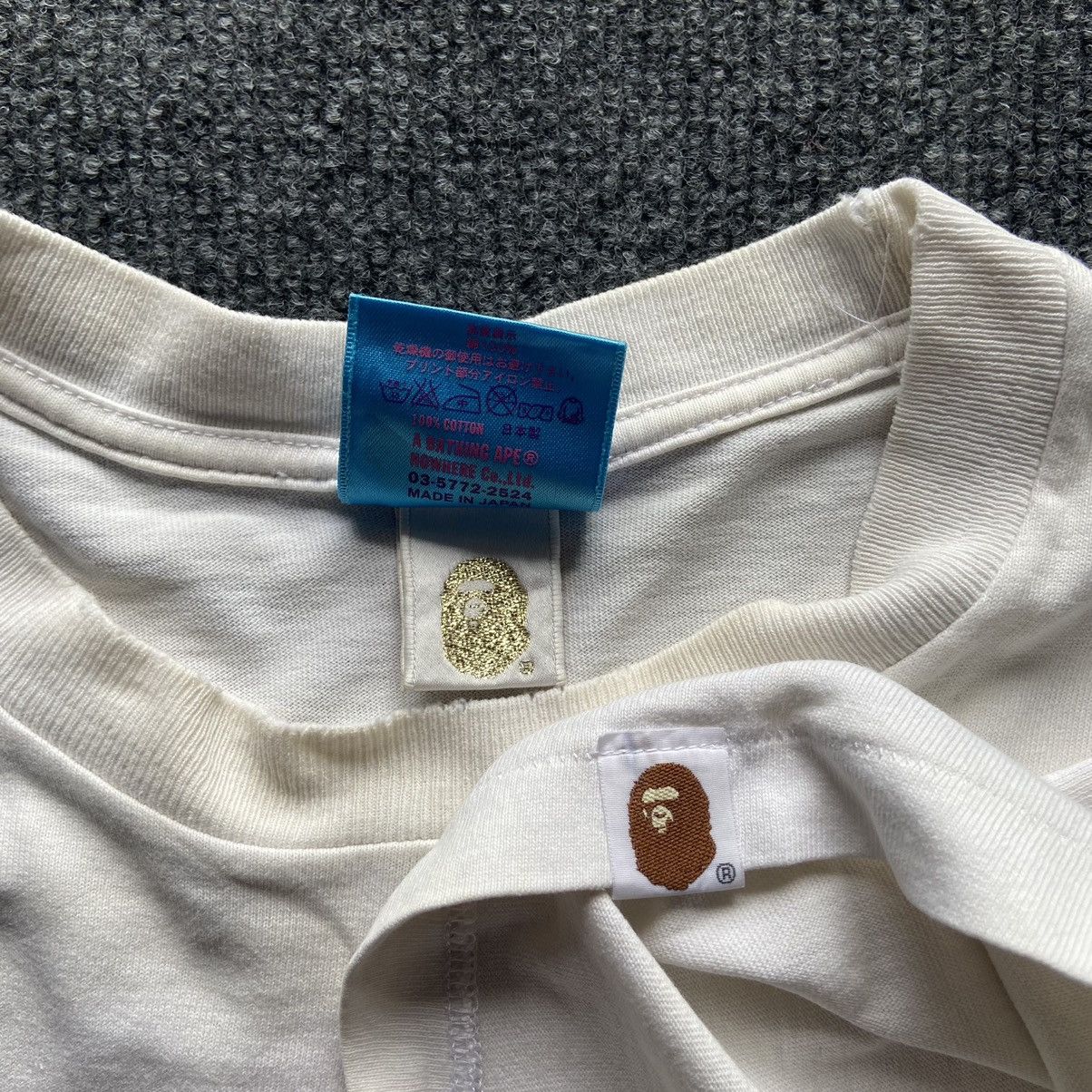 Japanese Brand × Vintage A Bathing Ape® X Baby Milo Japanese Brand Tshirt Size US L / EU 52-54 / 3 - 4 Thumbnail