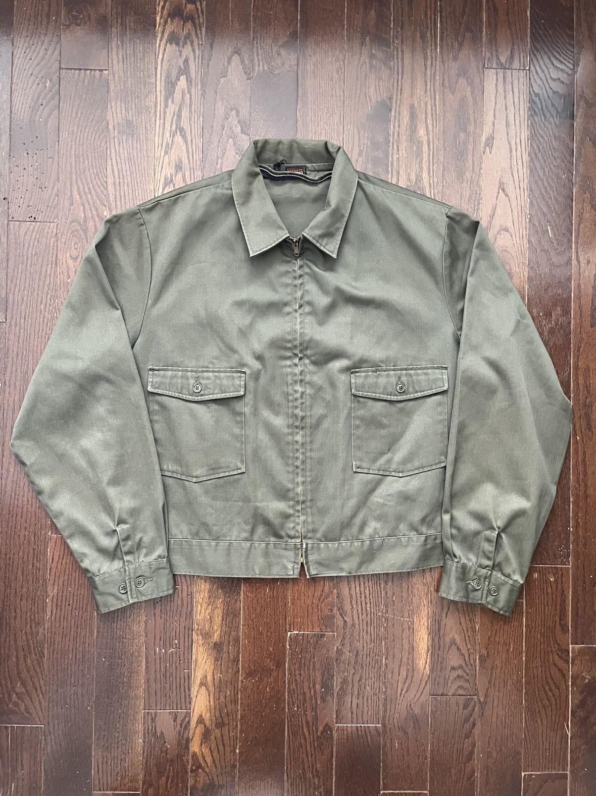 Lee × Vintage Lee Chetopa Twill Work Mechanic Jacket Olive