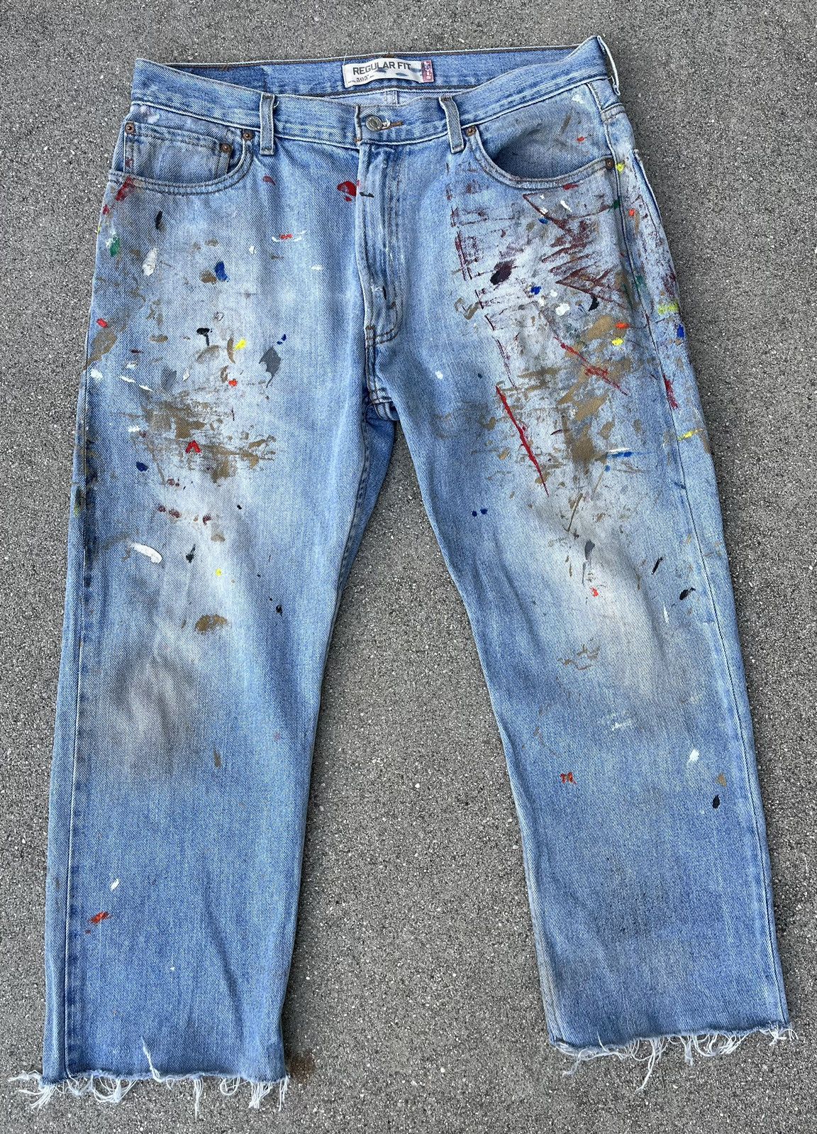 Levi's Levi’s 505 Jeans Distressed Thrashed Faded Painted Size US 36 / EU 52 - 1 Thumbnail