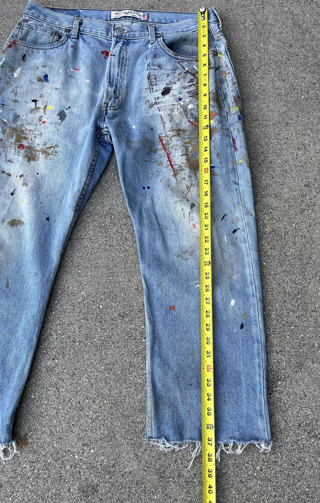 Levi's Levi’s 505 Jeans Distressed Thrashed Faded Painted Size US 36 / EU 52 - 6 Thumbnail