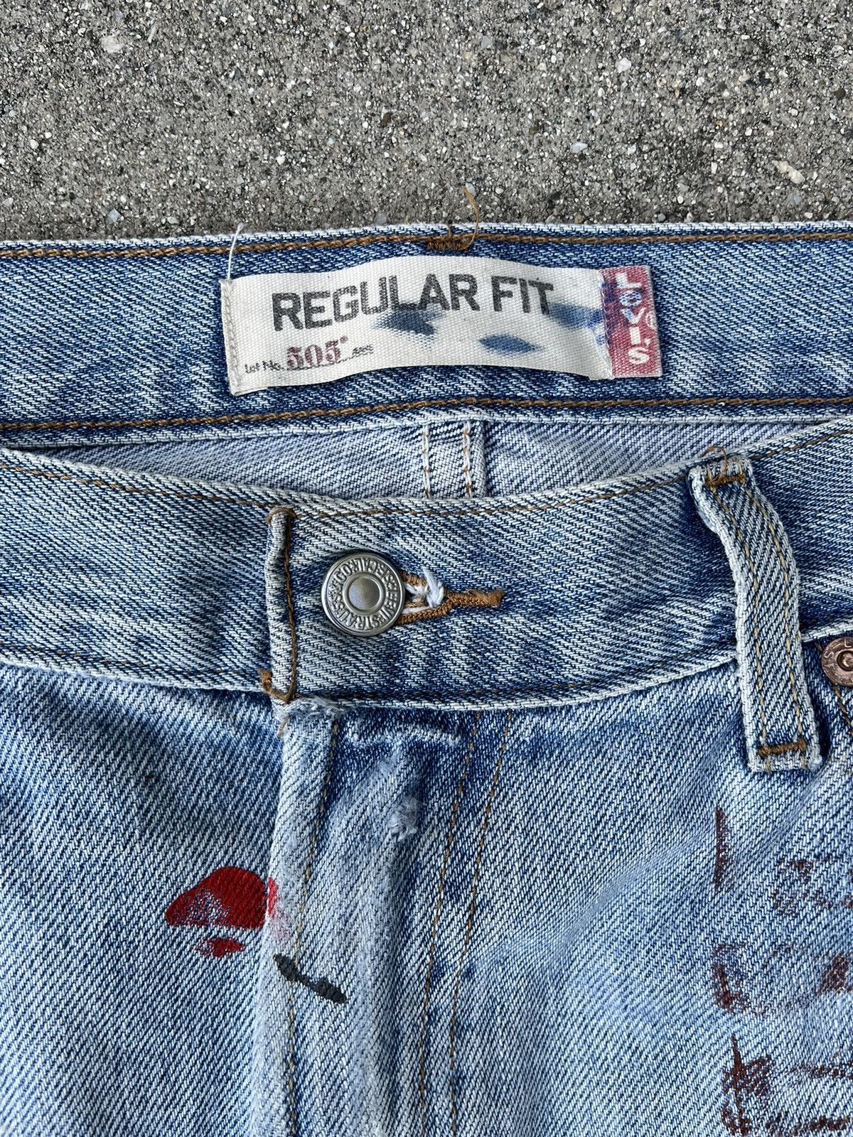 Levi's Levi’s 505 Jeans Distressed Thrashed Faded Painted Size US 36 / EU 52 - 8 Thumbnail